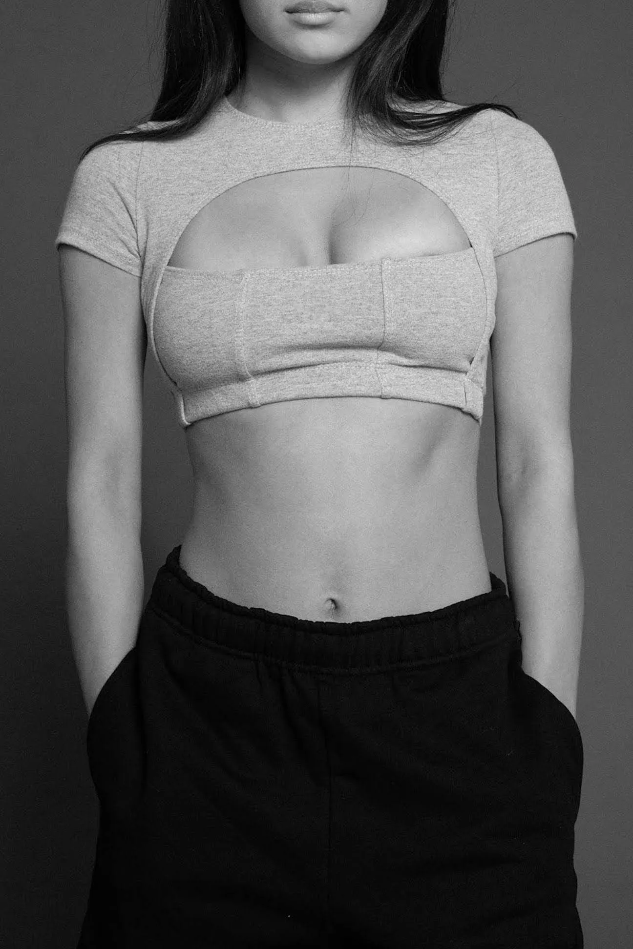 Rework Adidas Cut Out Mesh Tee - M