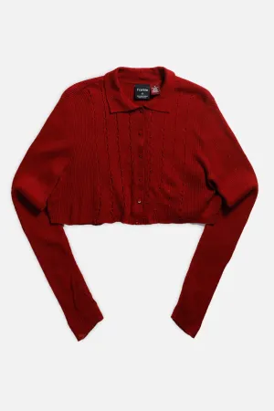Rework Crop Knit Sweater - XS
