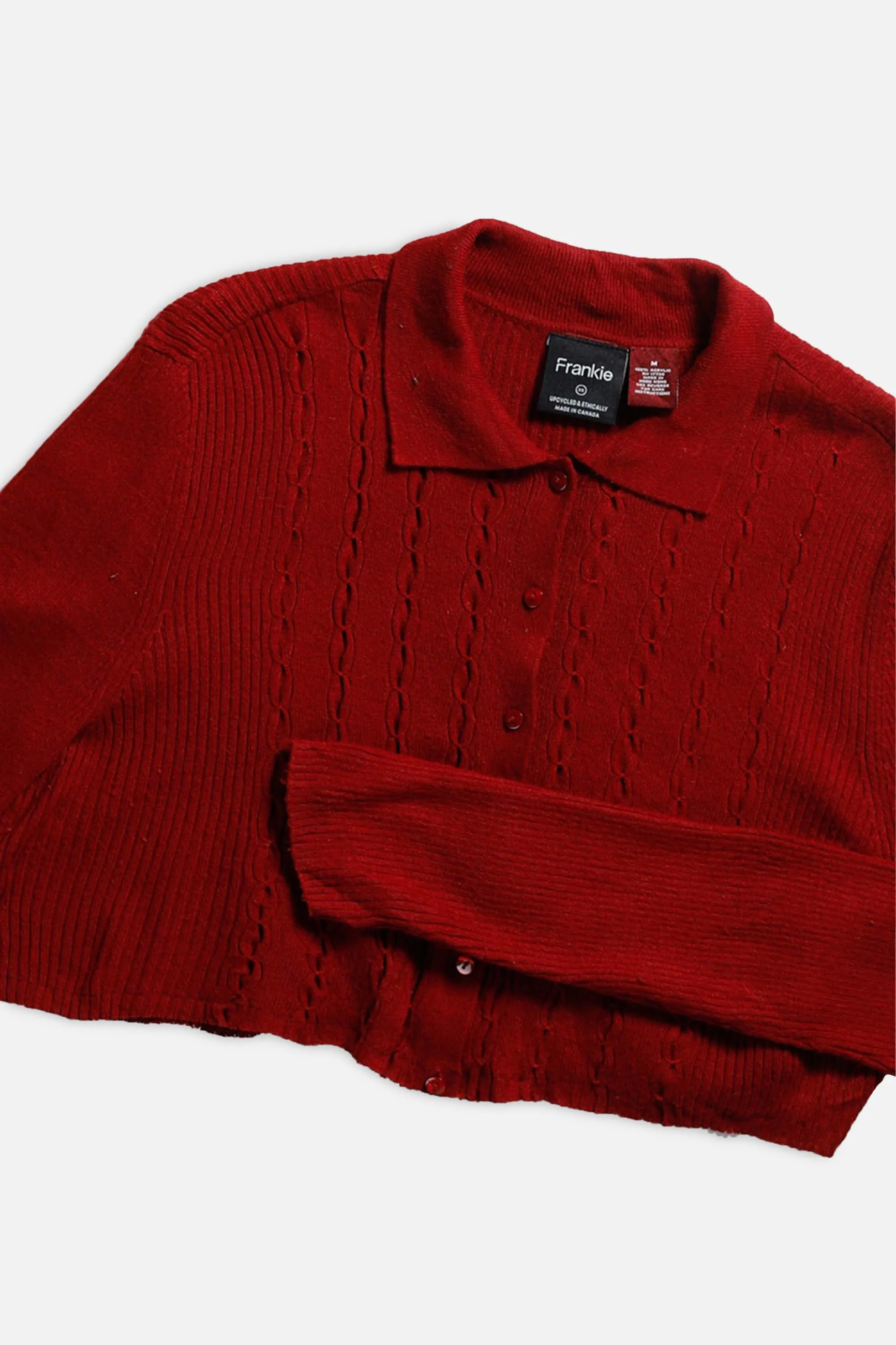 Rework Crop Knit Sweater - XS