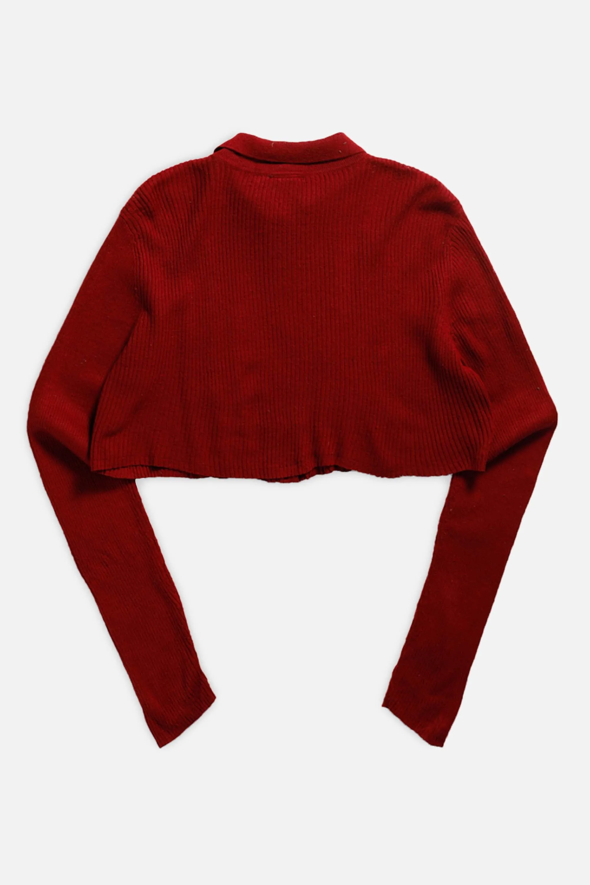 Rework Crop Knit Sweater - XS