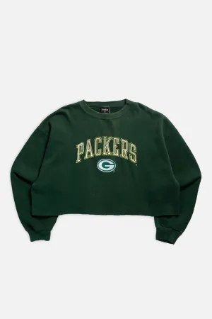 Rework Green Bay Packers NFL Raw Crop Sweatshirt - XXL