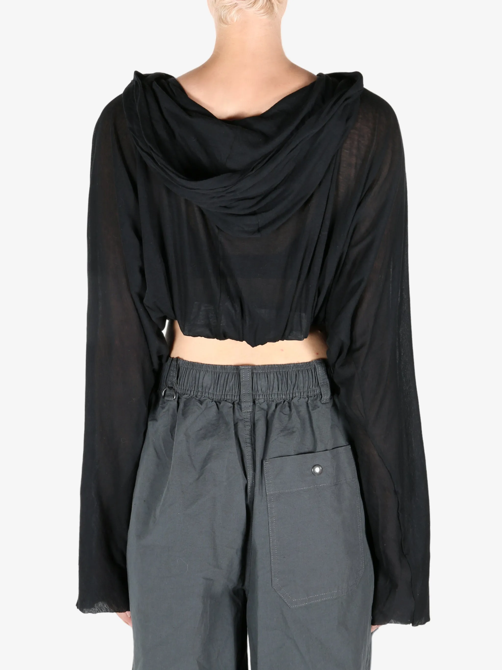 RICK OWENS - Women Cropped Hooded Tunic