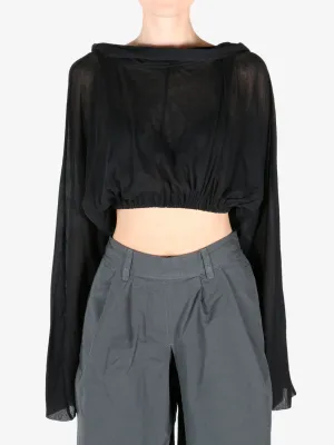 RICK OWENS - Women Cropped Hooded Tunic