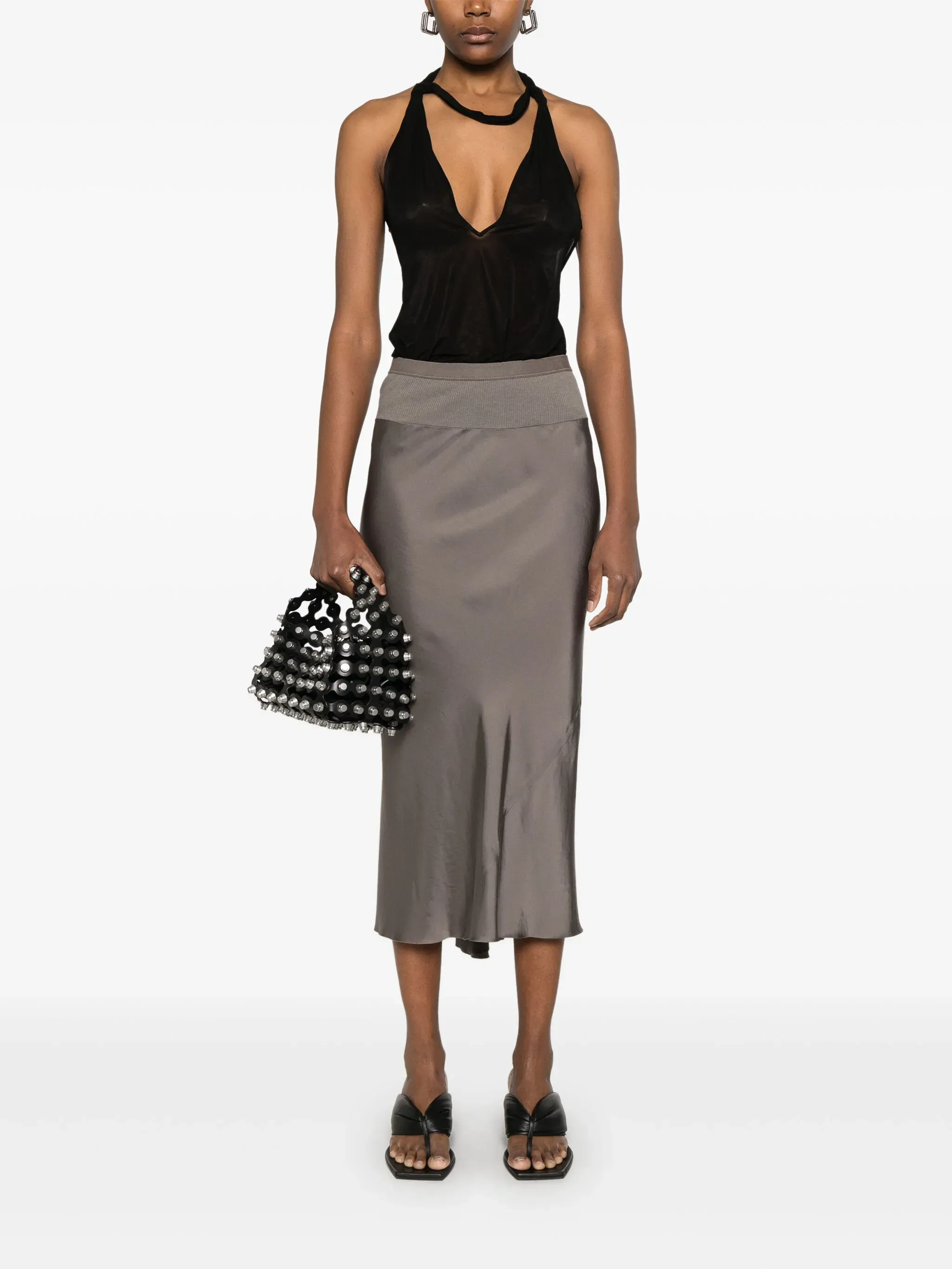 RICK OWENS - Women Silk A Line Bias Skirt