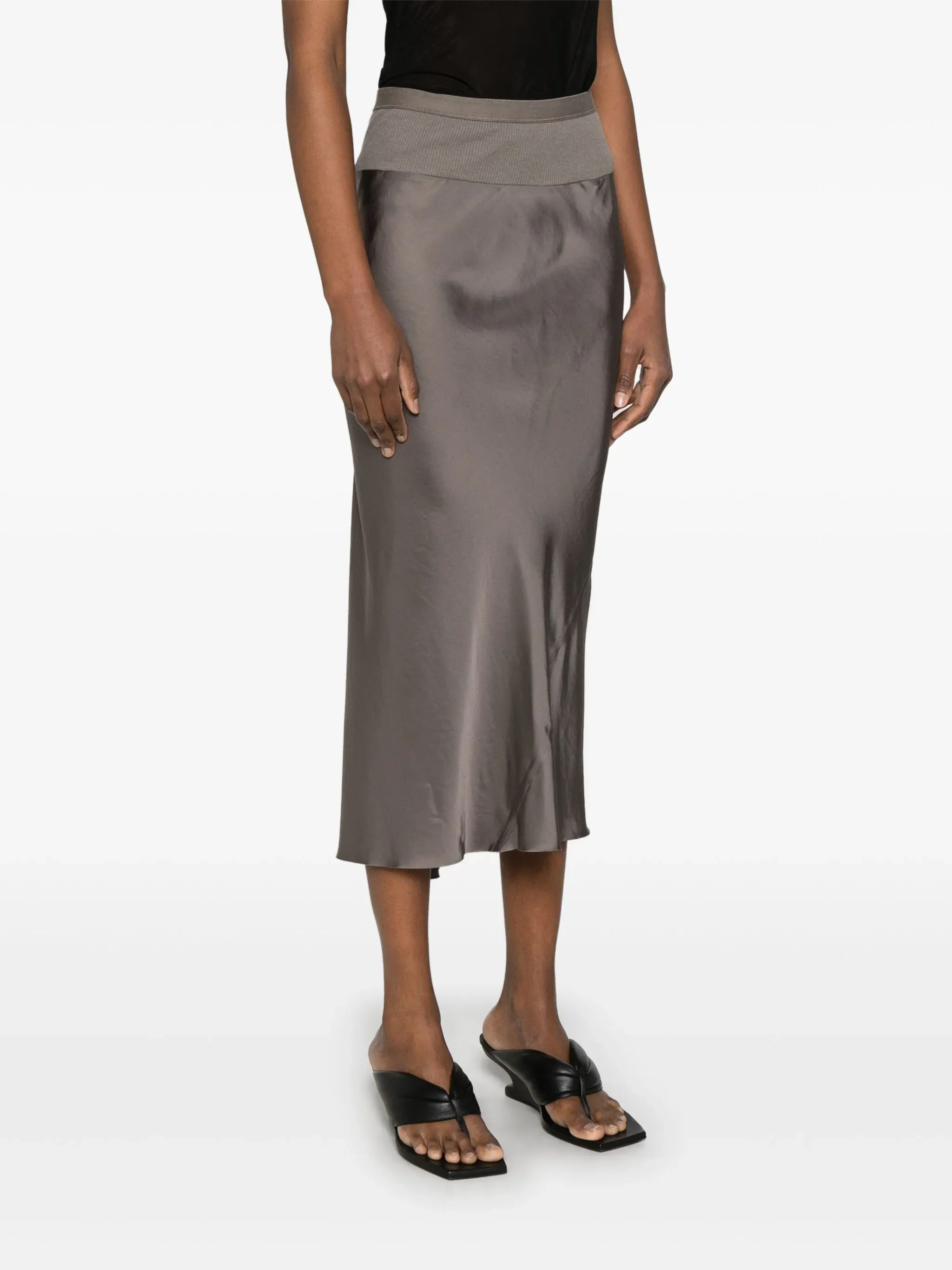 RICK OWENS - Women Silk A Line Bias Skirt