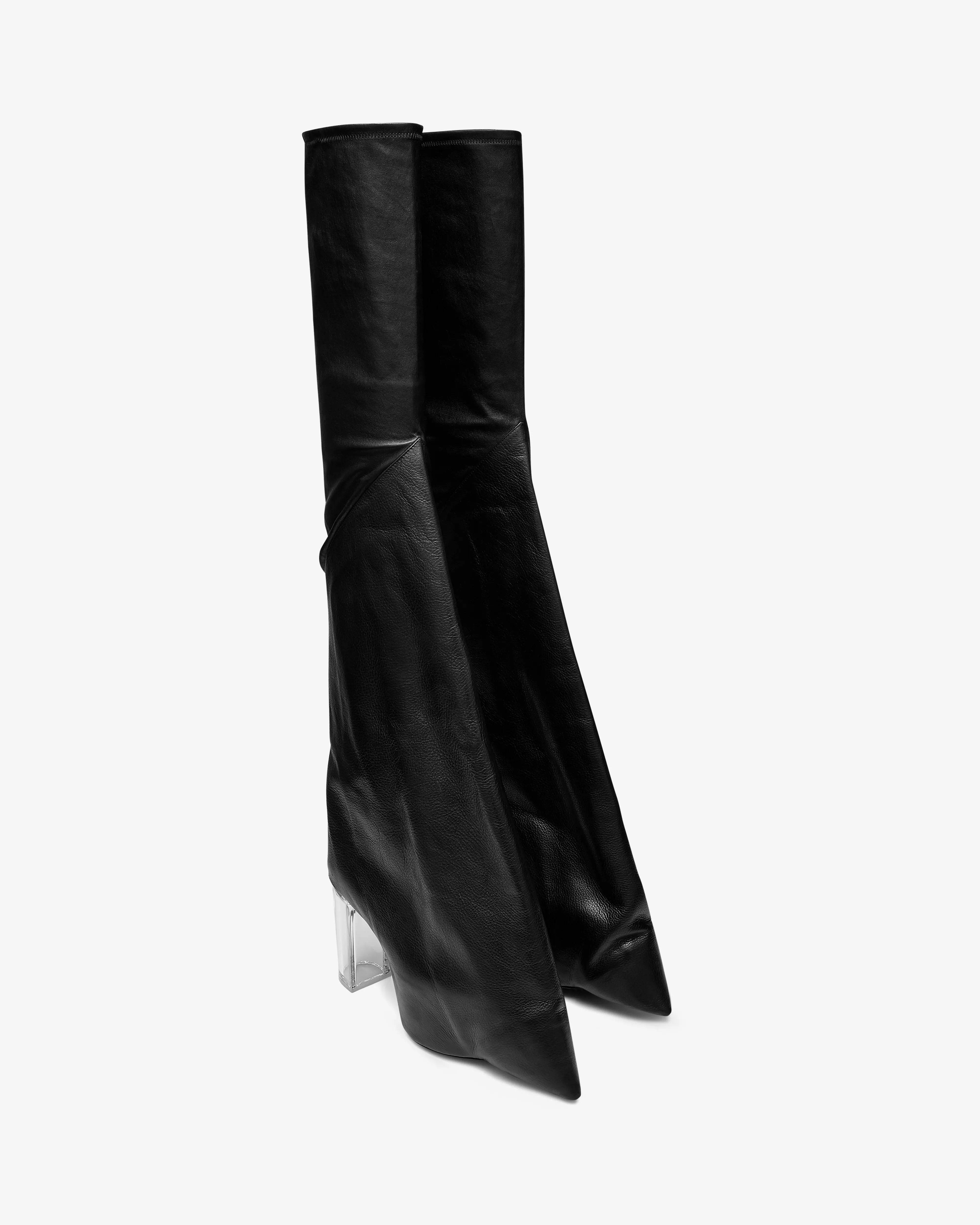 Rick Owens - Women's Taco Kiss Heel Boots - (Black/Clear)