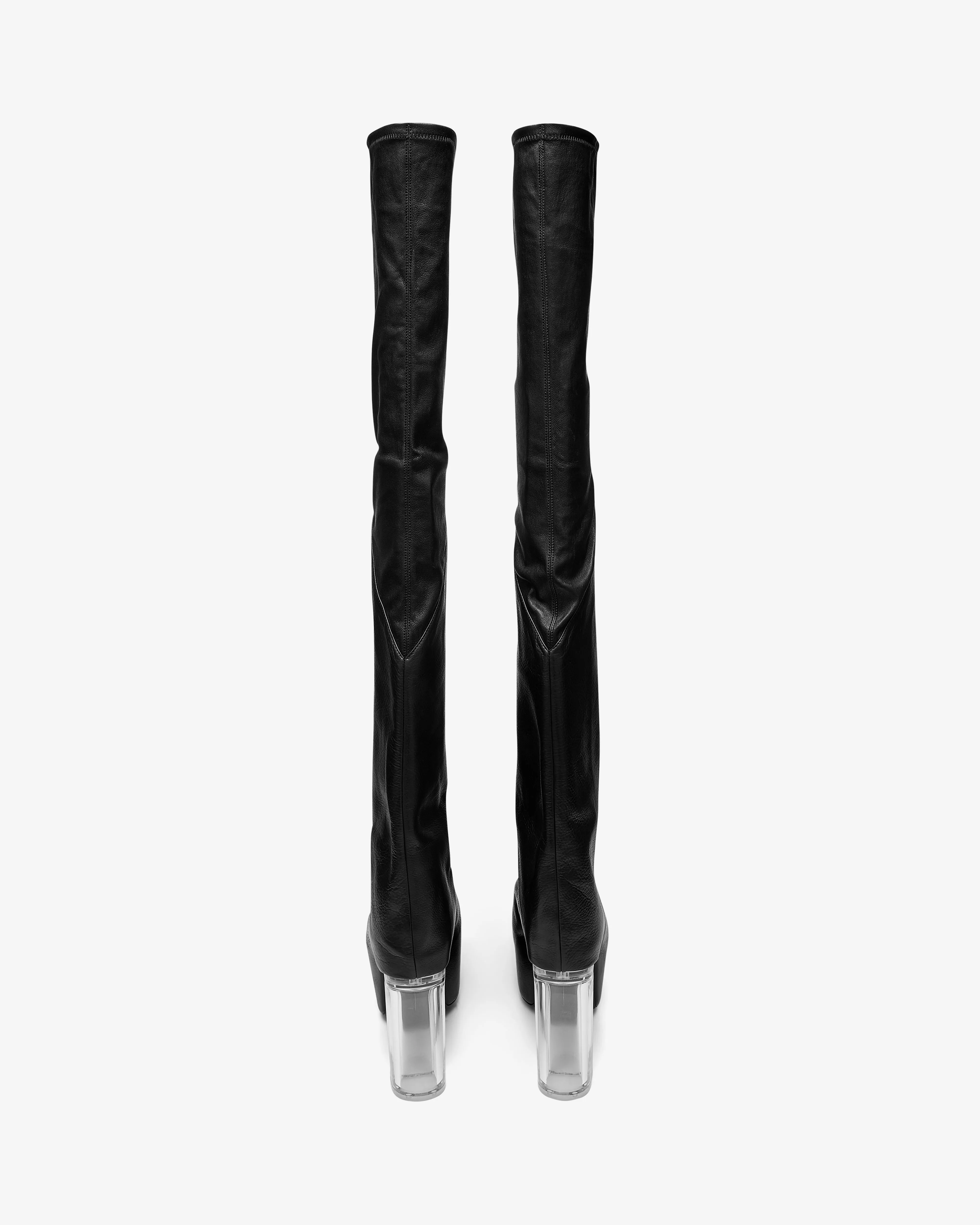 Rick Owens - Women's Taco Kiss Heel Boots - (Black/Clear)