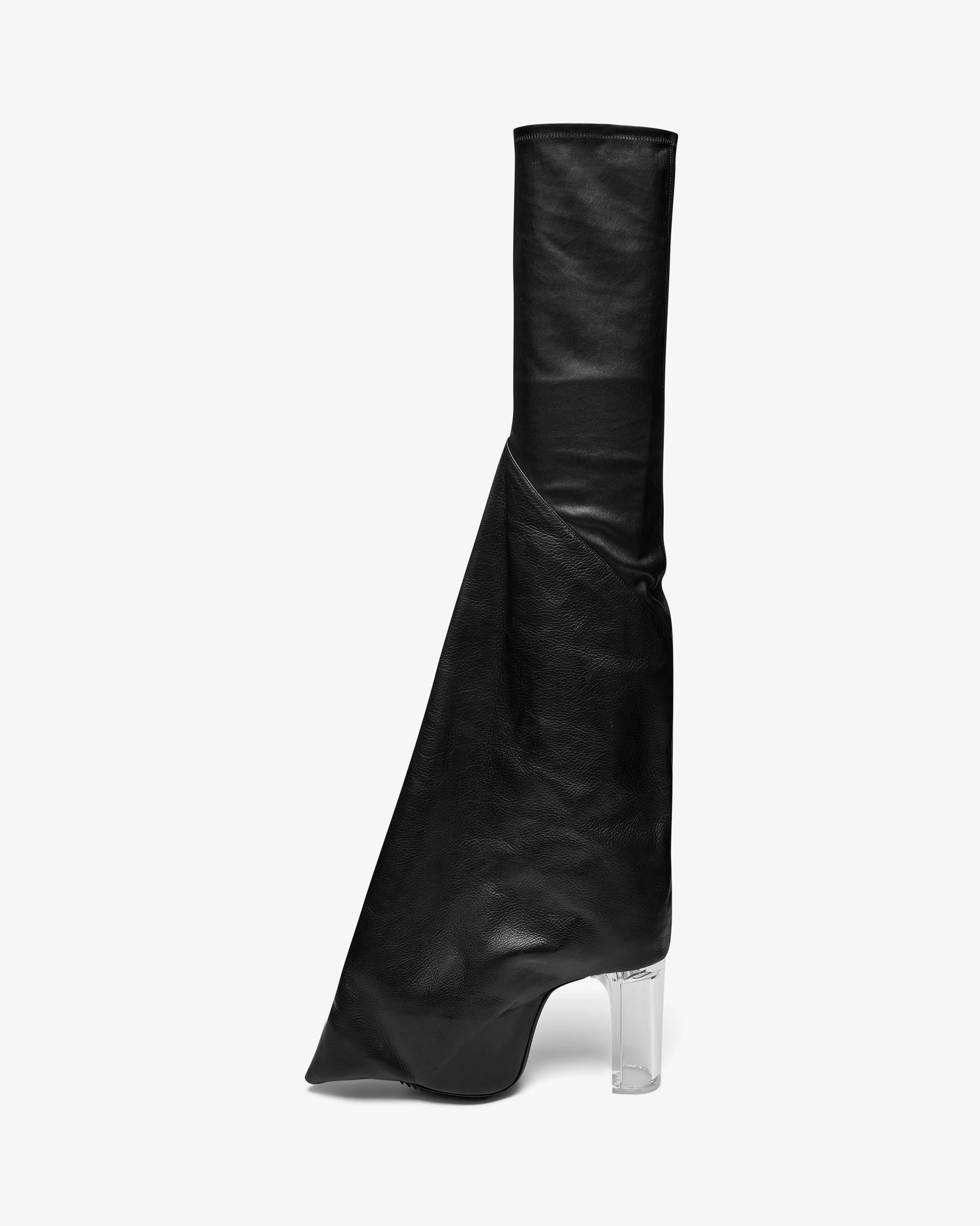 Rick Owens - Women's Taco Kiss Heel Boots - (Black/Clear)
