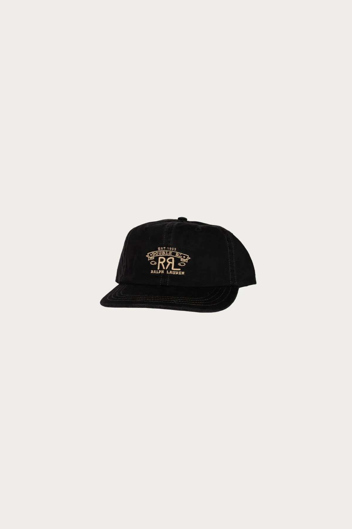 RRL Ranch Logo Twill Ball Cap - Black