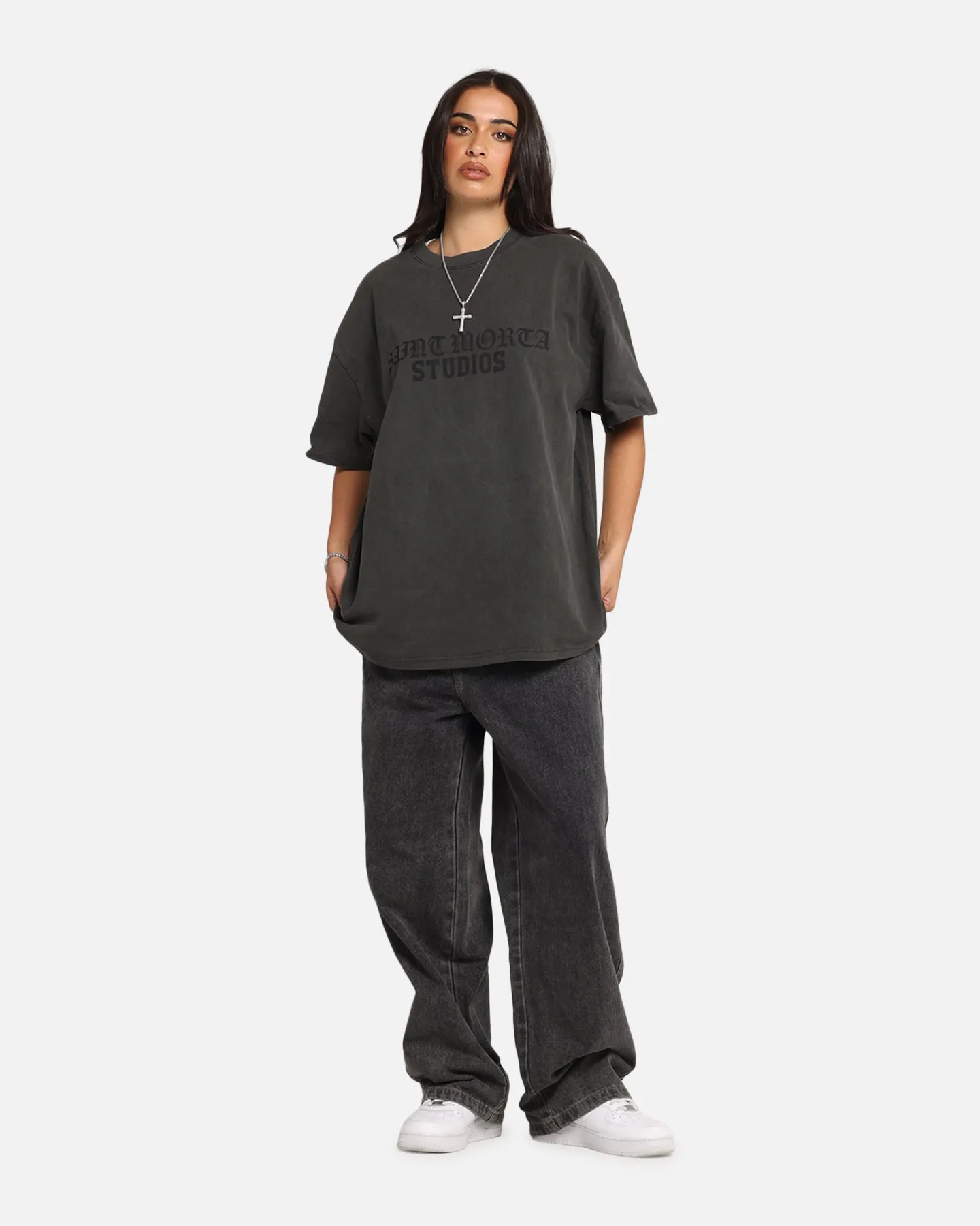 Saint Morta Studios Boxy T-Shirt Black Wash