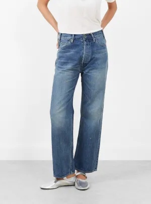 Selvedge Denim Narrow Straight Cut Medium Splatter