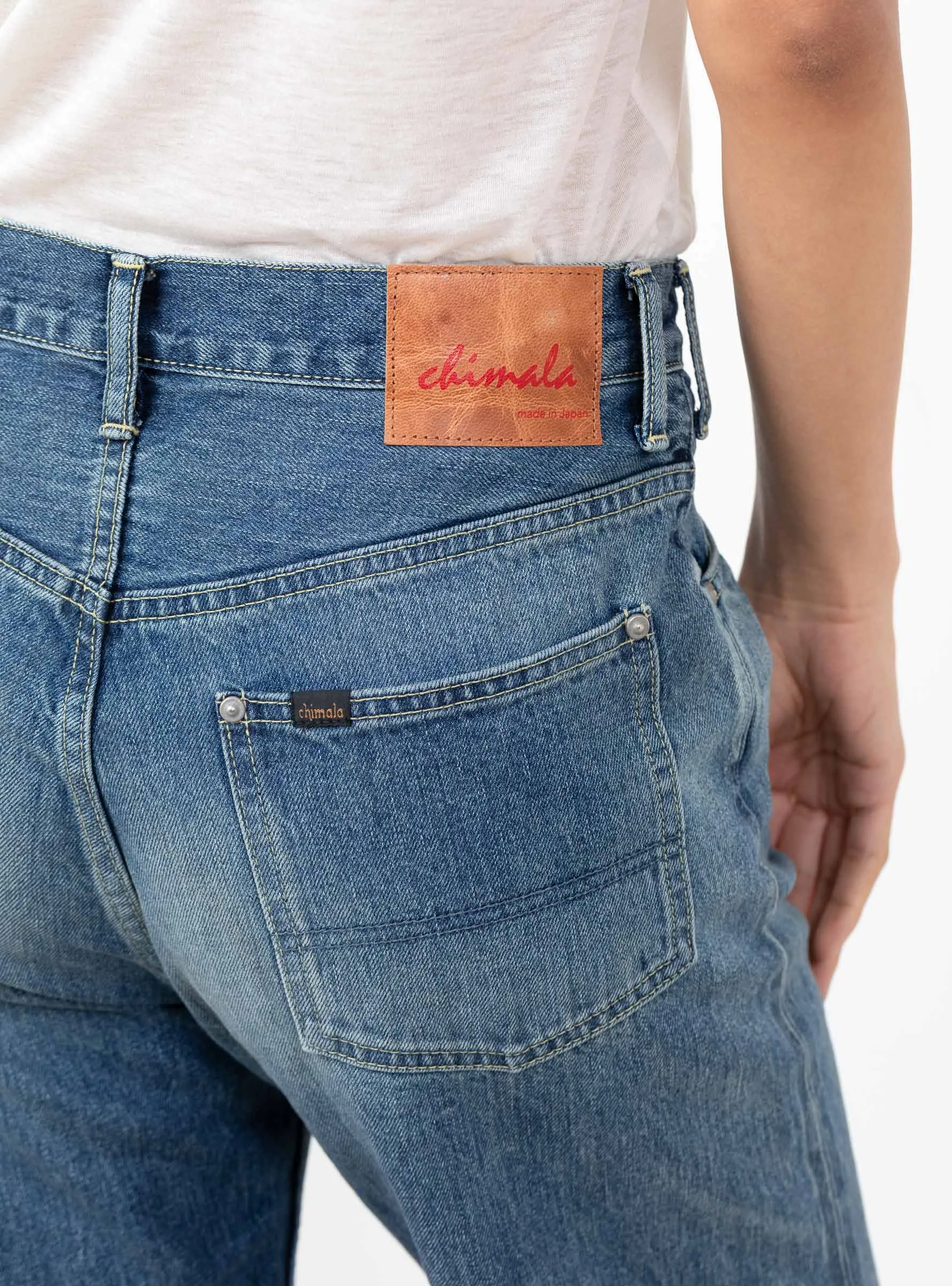 Selvedge Denim Narrow Straight Cut Medium Splatter