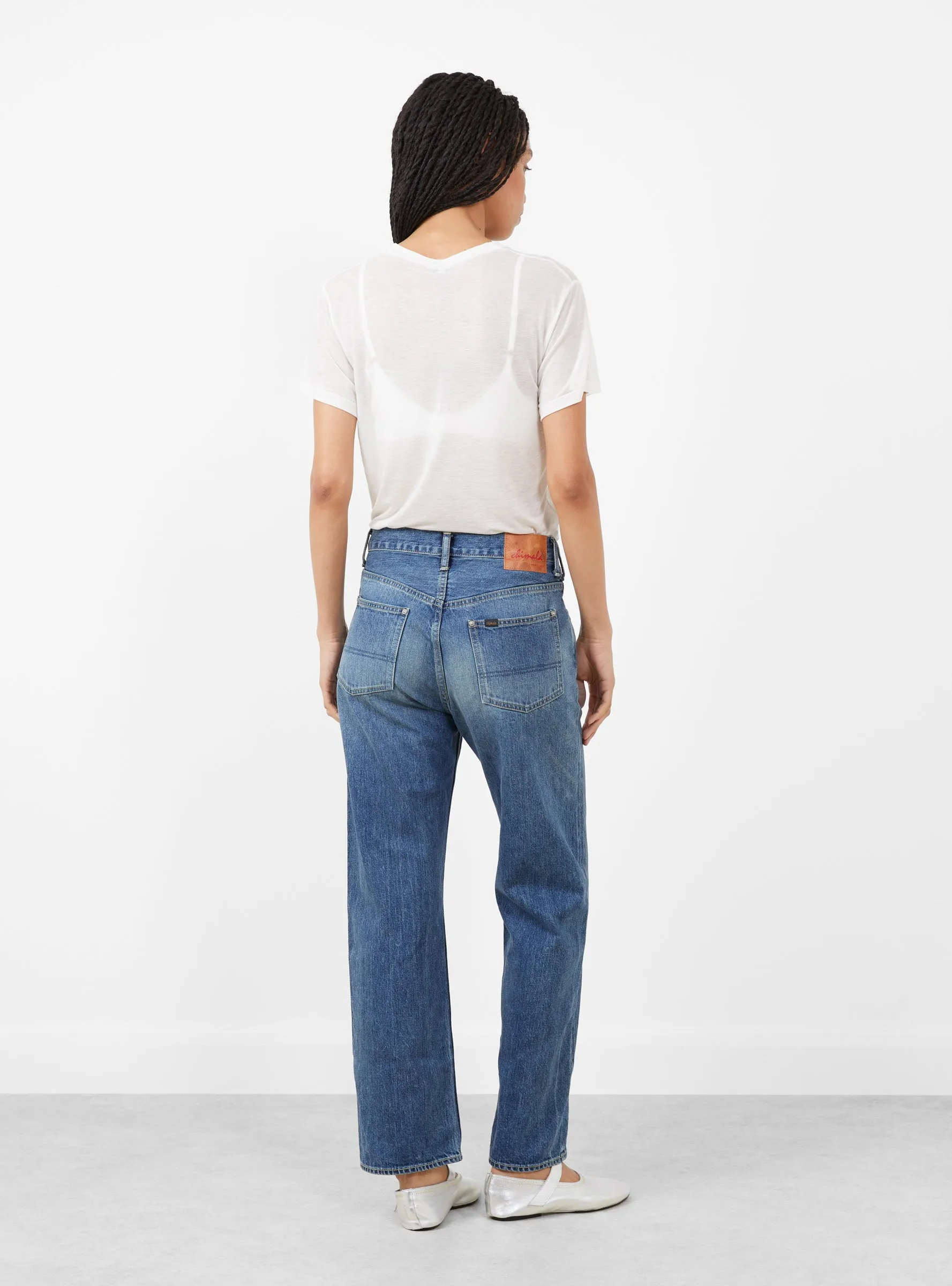 Selvedge Denim Narrow Straight Cut Medium Splatter