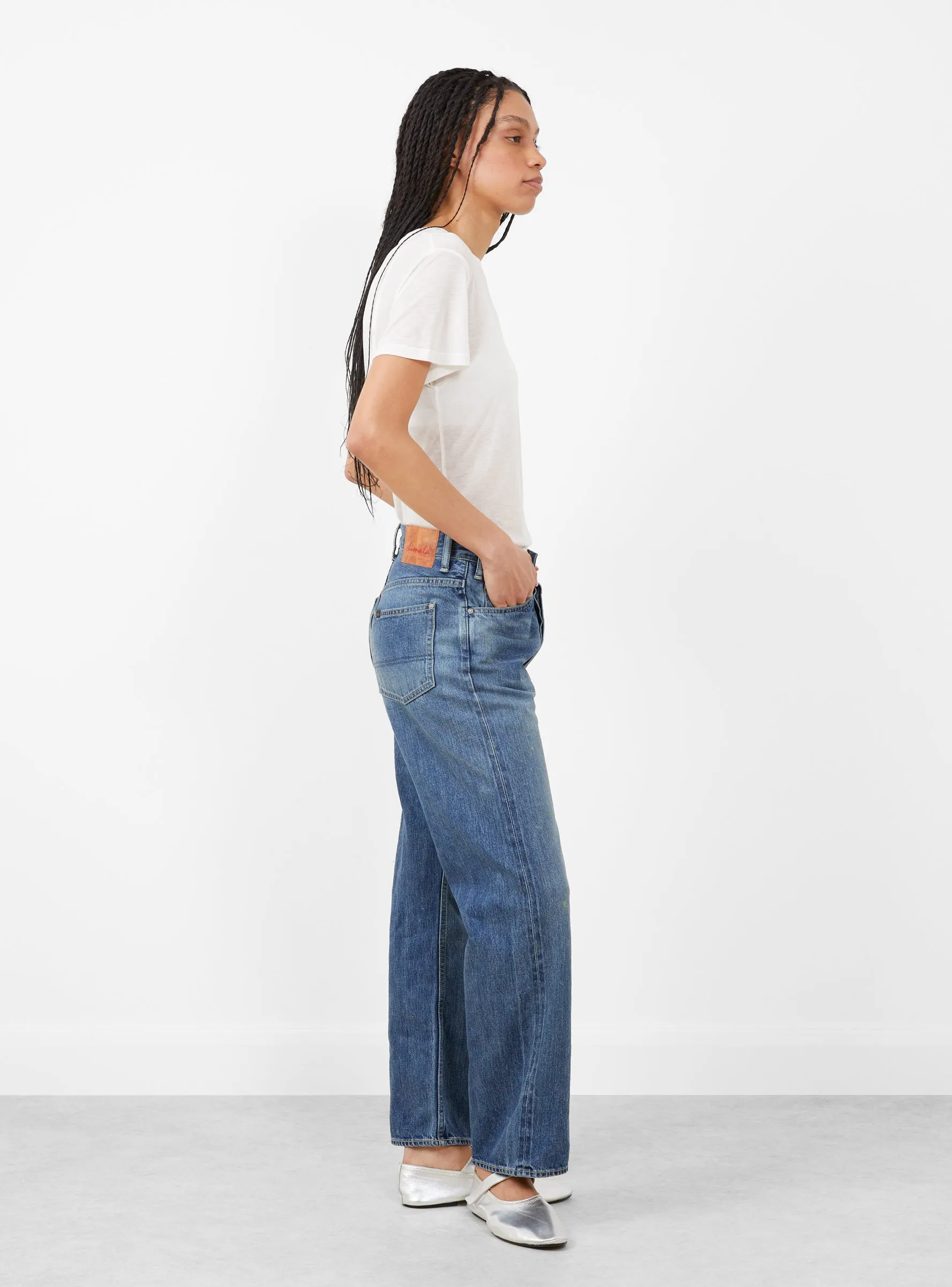 Selvedge Denim Narrow Straight Cut Medium Splatter