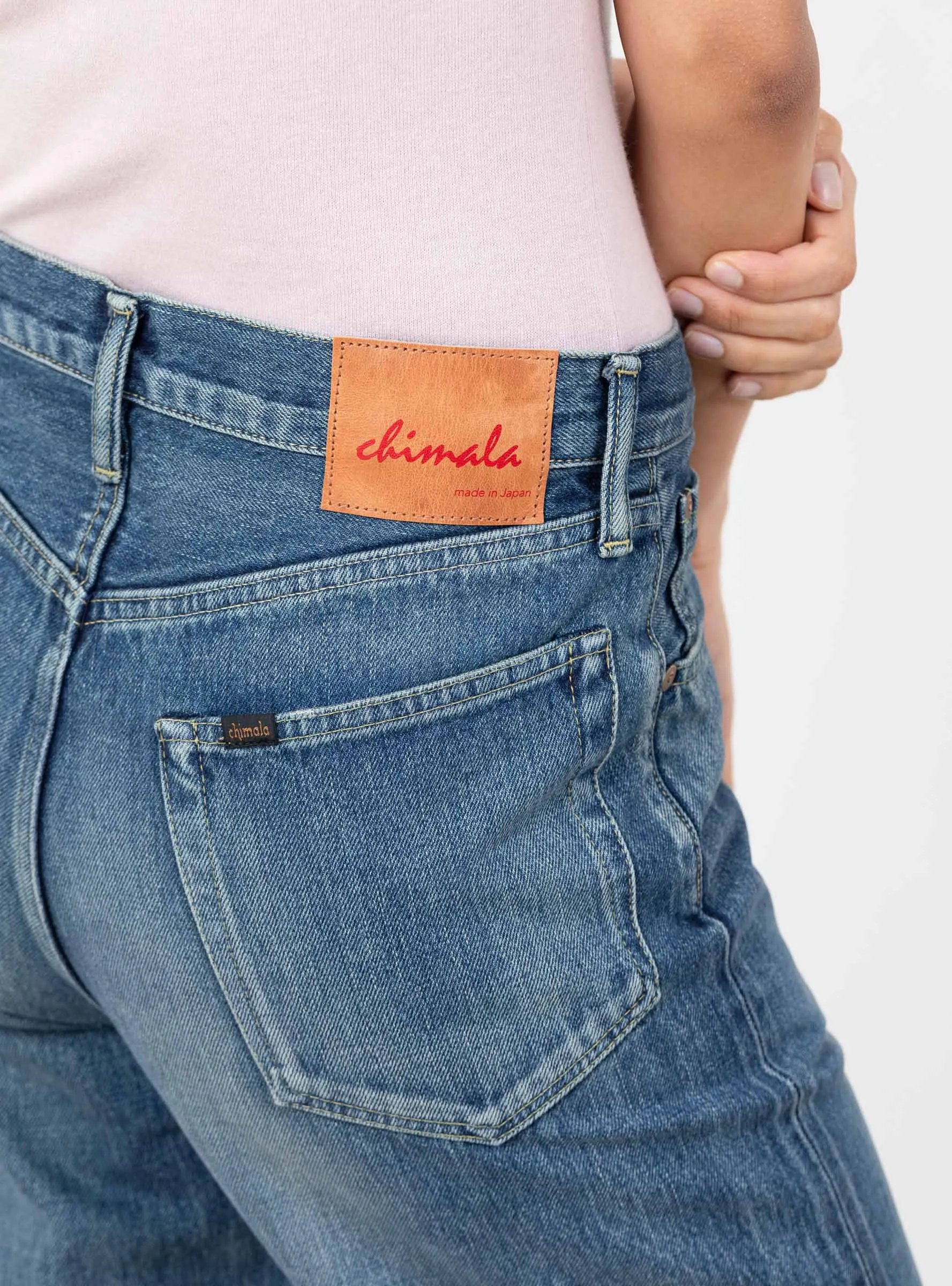 Selvedge Denim Straight Cut Dark Distress