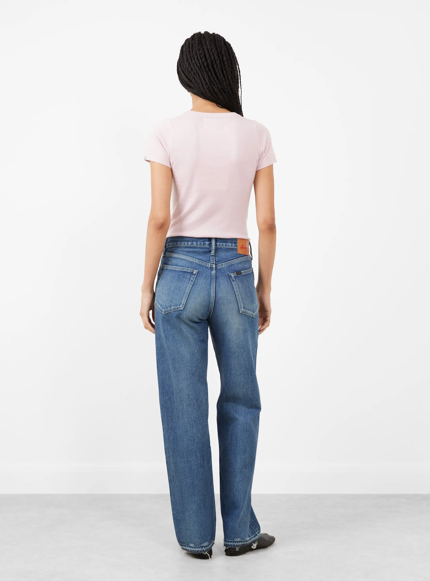 Selvedge Denim Straight Cut Dark Distress
