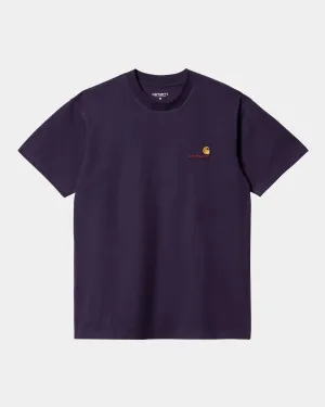 S/S American Script T-Shirt - Cassis
