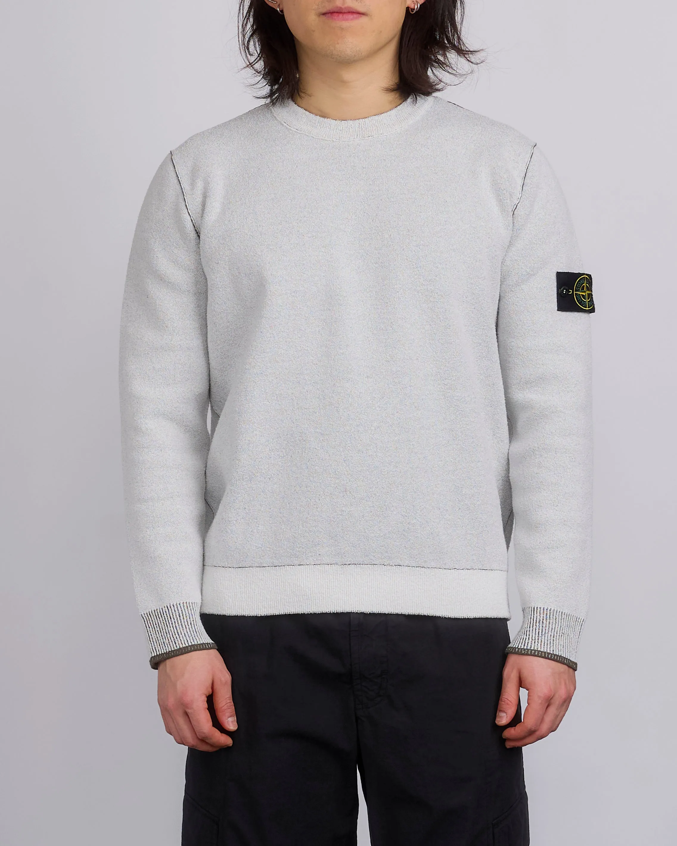 Stone Island Double Face Bi-Colour Crewneck Ivory