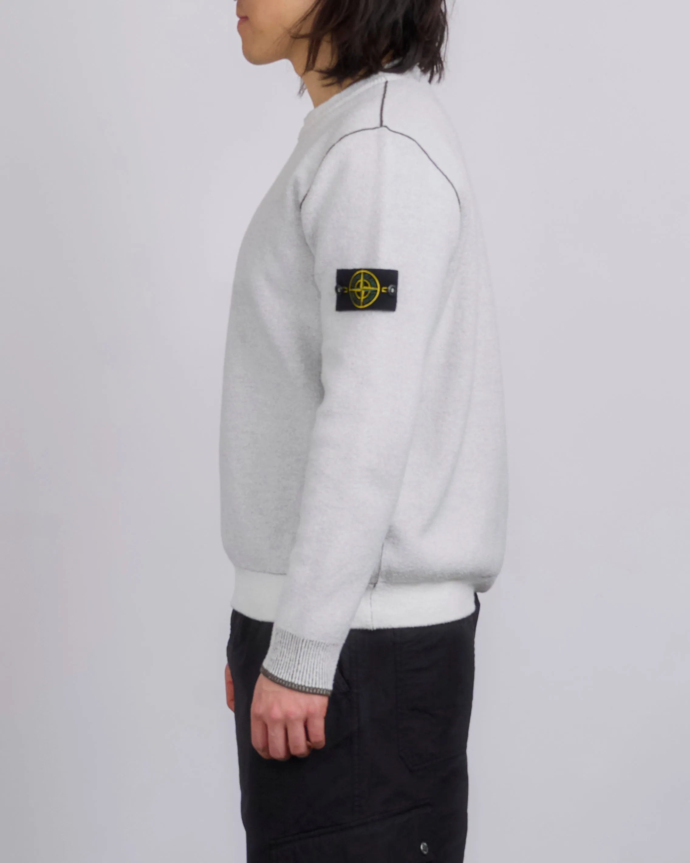 Stone Island Double Face Bi-Colour Crewneck Ivory