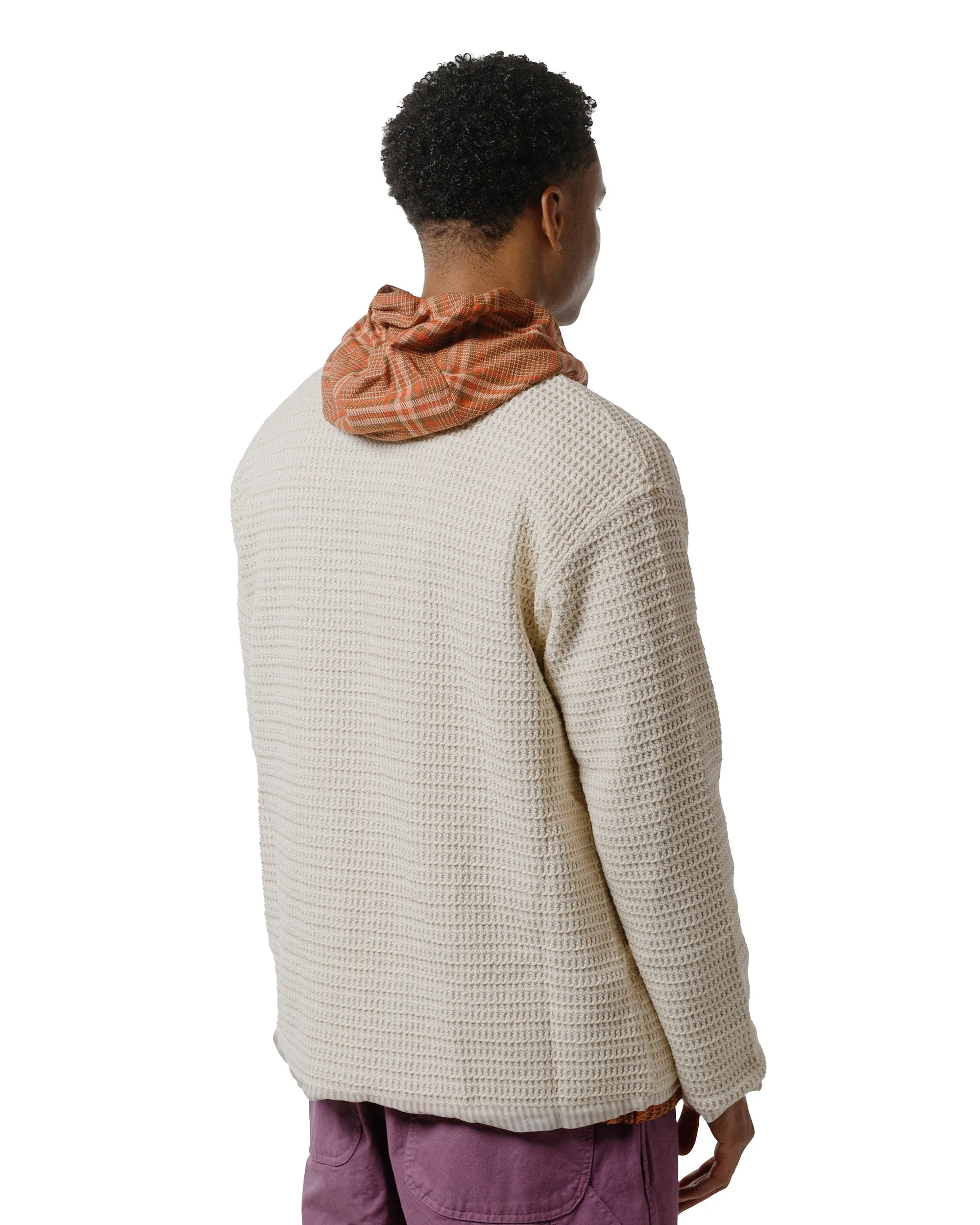 ts(s) Lined Easy Cardigan Cotton/Polyester Russell Knitting Jersey Cream