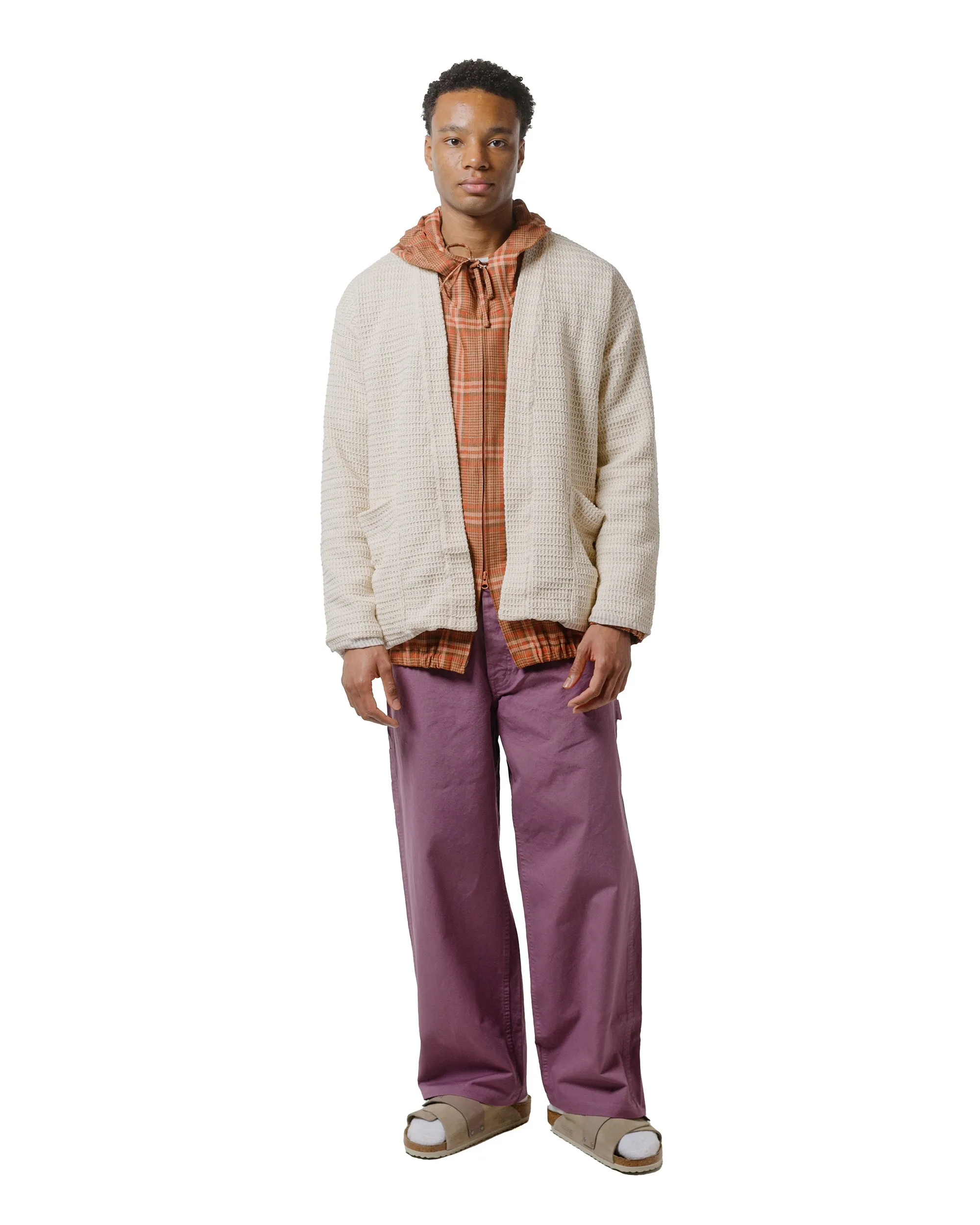 ts(s) Lined Easy Cardigan Cotton/Polyester Russell Knitting Jersey Cream