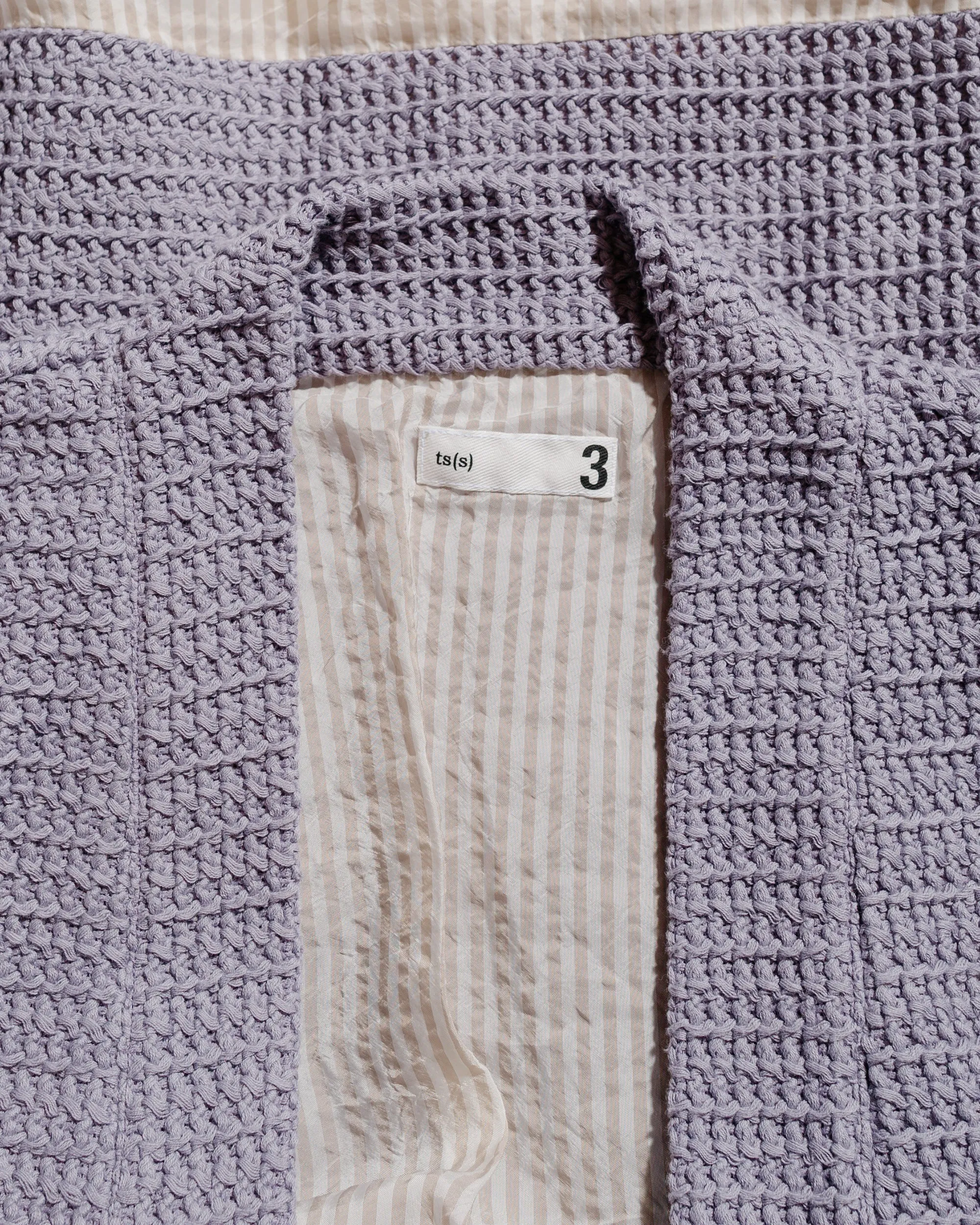 ts(s) Lined Easy Cardigan Cotton/Polyester Russell Knitting Jersey Lavender