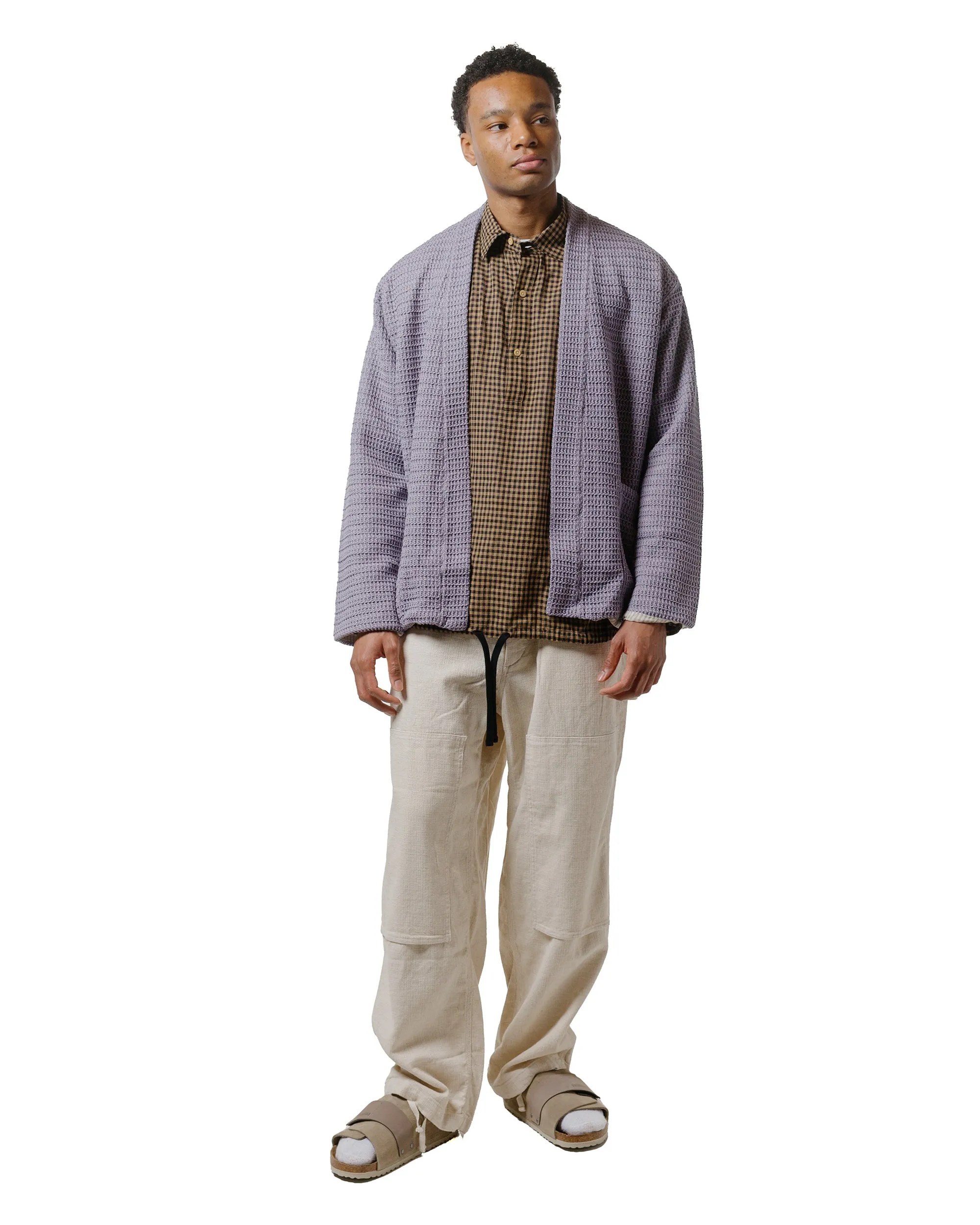 ts(s) Lined Easy Cardigan Cotton/Polyester Russell Knitting Jersey Lavender