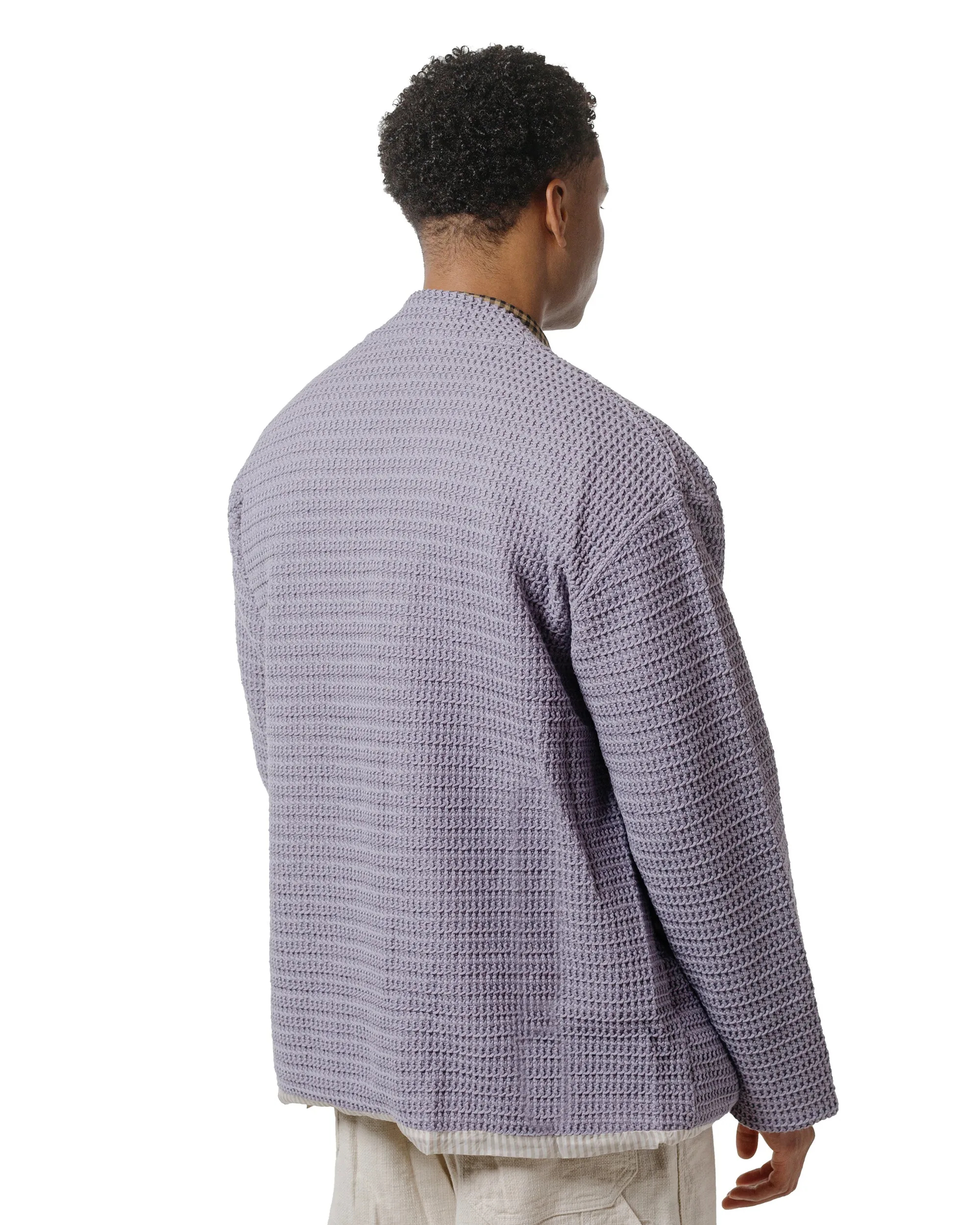 ts(s) Lined Easy Cardigan Cotton/Polyester Russell Knitting Jersey Lavender