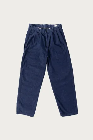 Two Tuck Denim Wide Trouser - One Wash