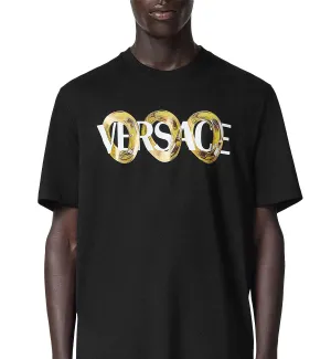 Versace Maxi Chain Logo T-Shirt (Black)