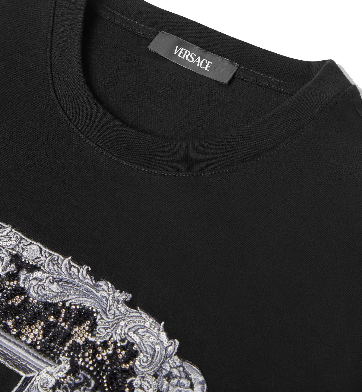 Versace Wild Stamp Crest T-Shirt (Black)