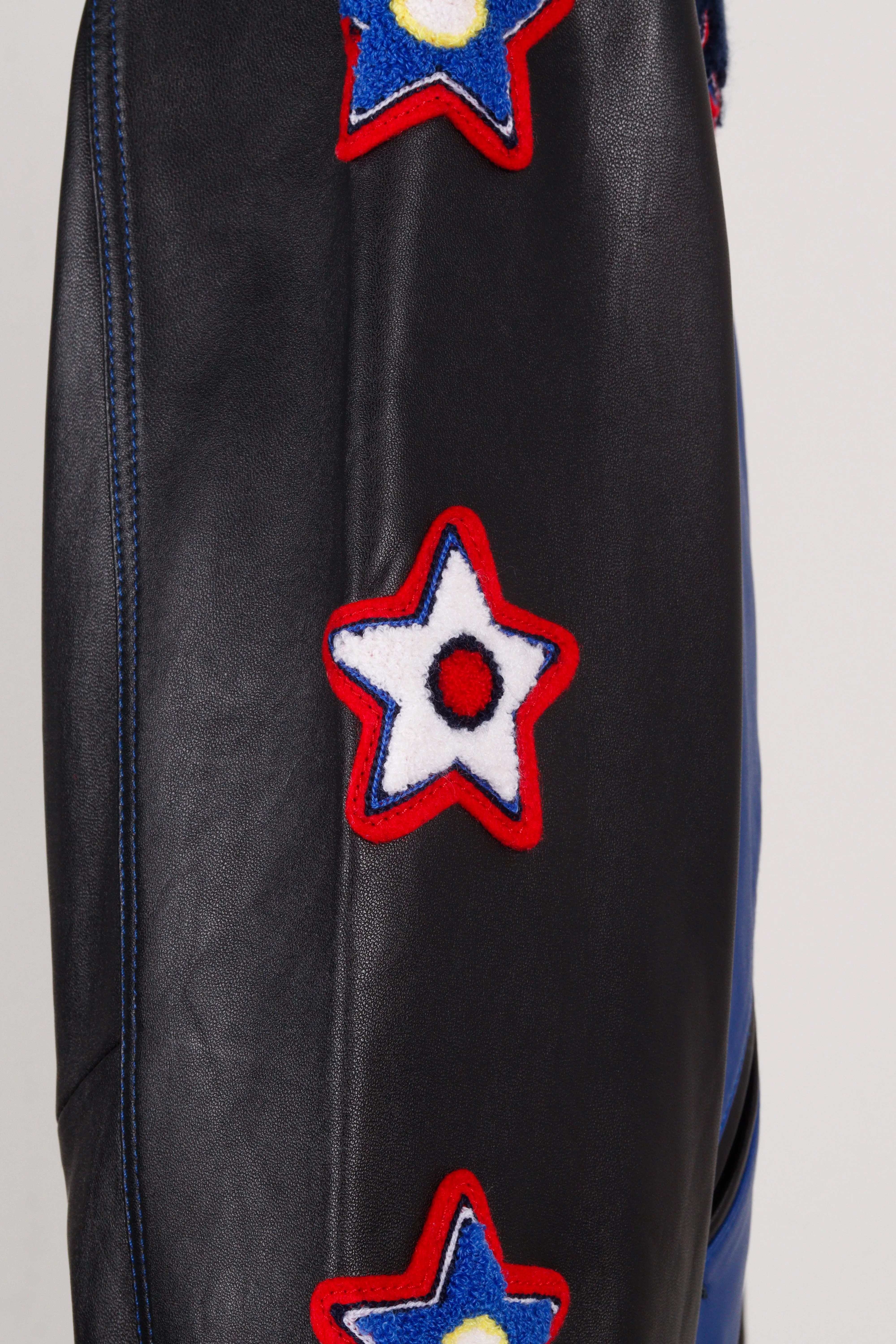 Vintage 2006 adidas 'Run DMC Best Of Times' Retro Leather Jacket Blue