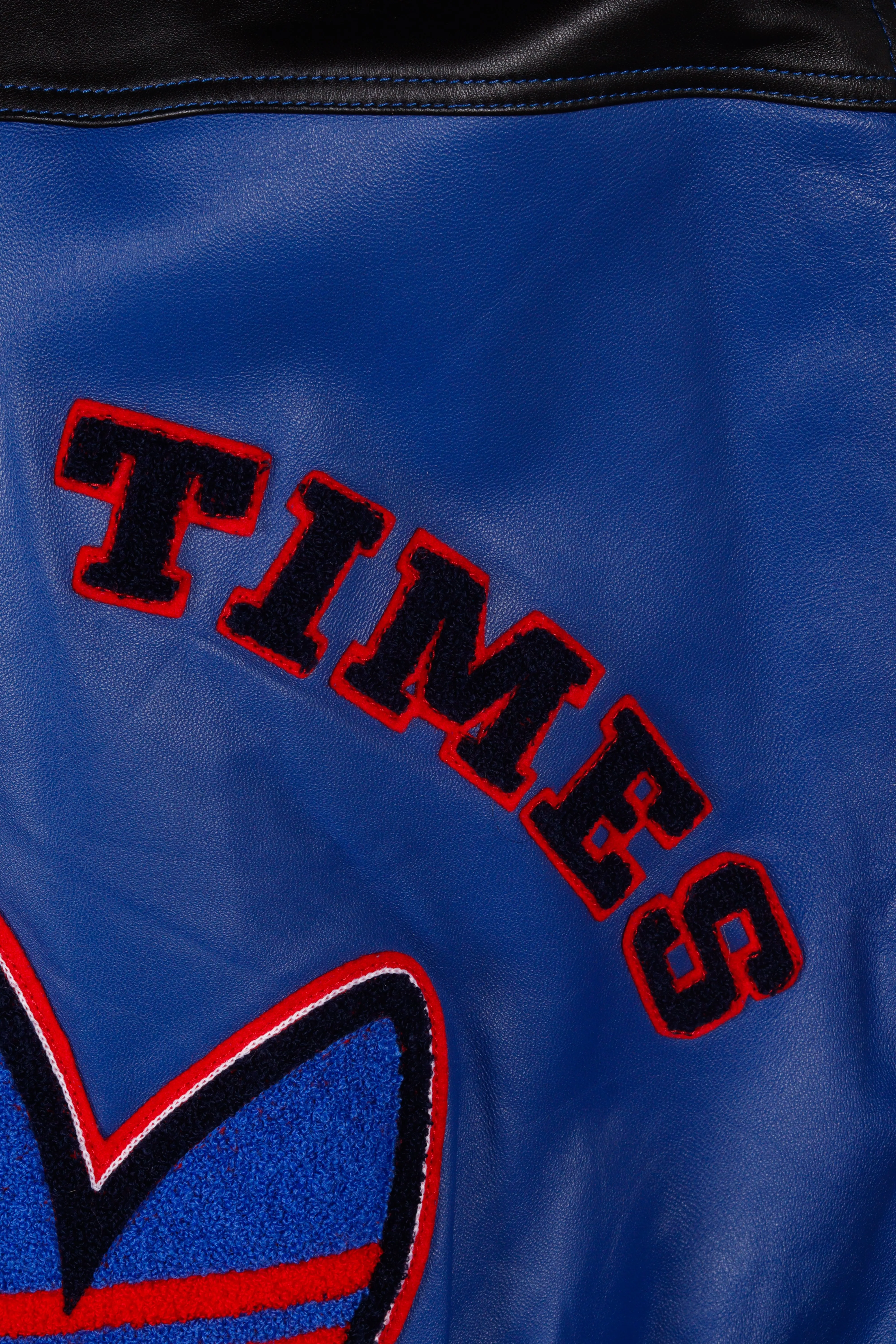 Vintage 2006 adidas 'Run DMC Best Of Times' Retro Leather Jacket Blue