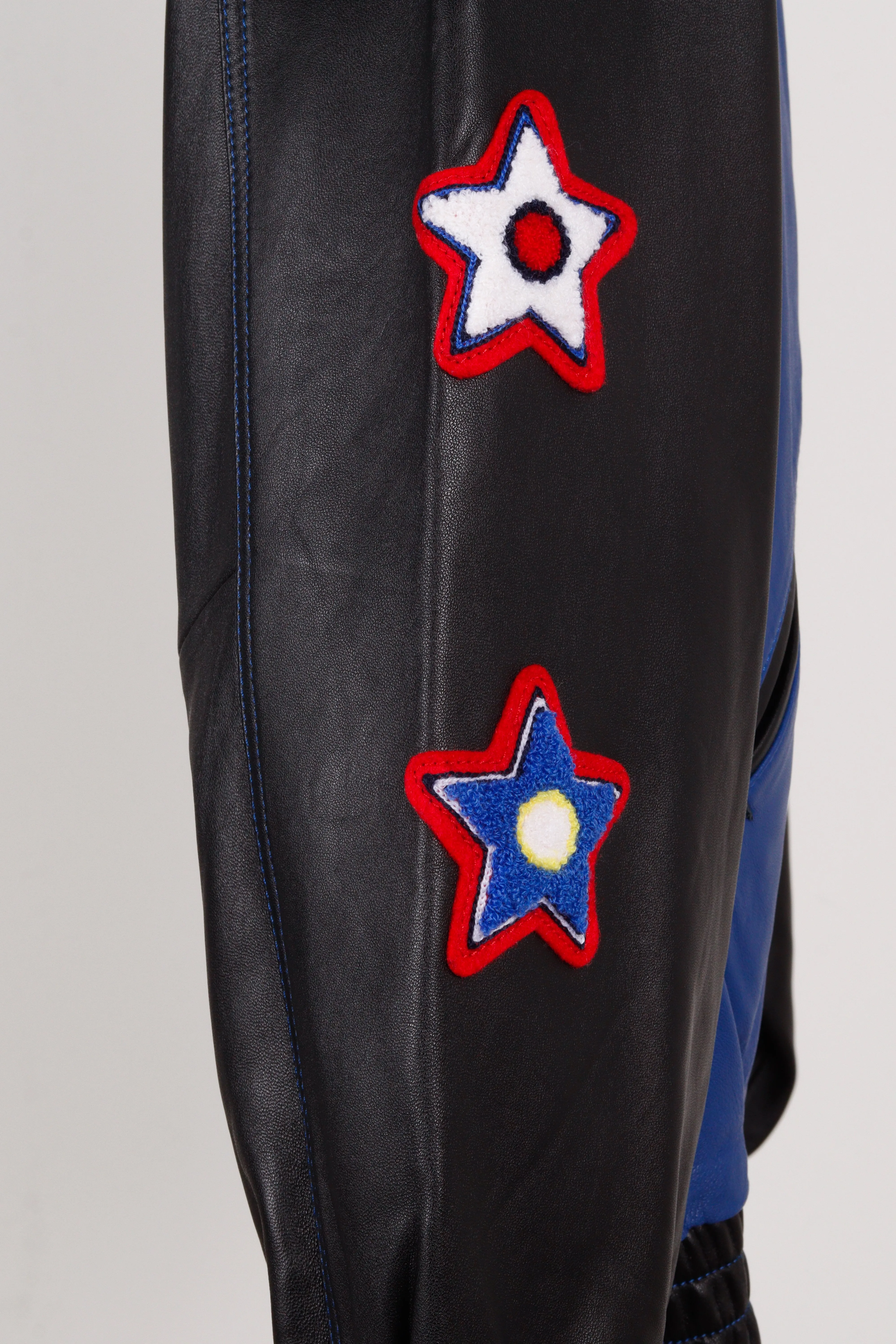 Vintage 2006 adidas 'Run DMC Best Of Times' Retro Leather Jacket Blue