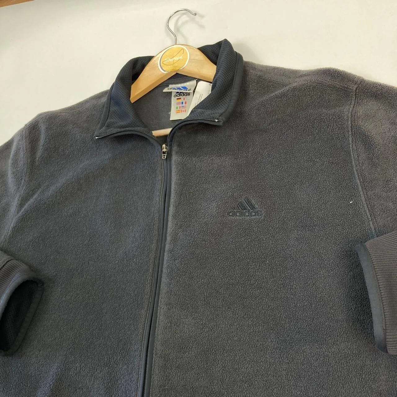 Vintage 90s Adidas Highneck Fullzip Fleece