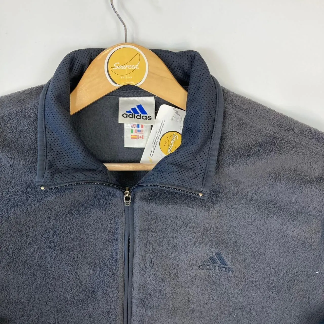 Vintage 90s Adidas Highneck Fullzip Fleece