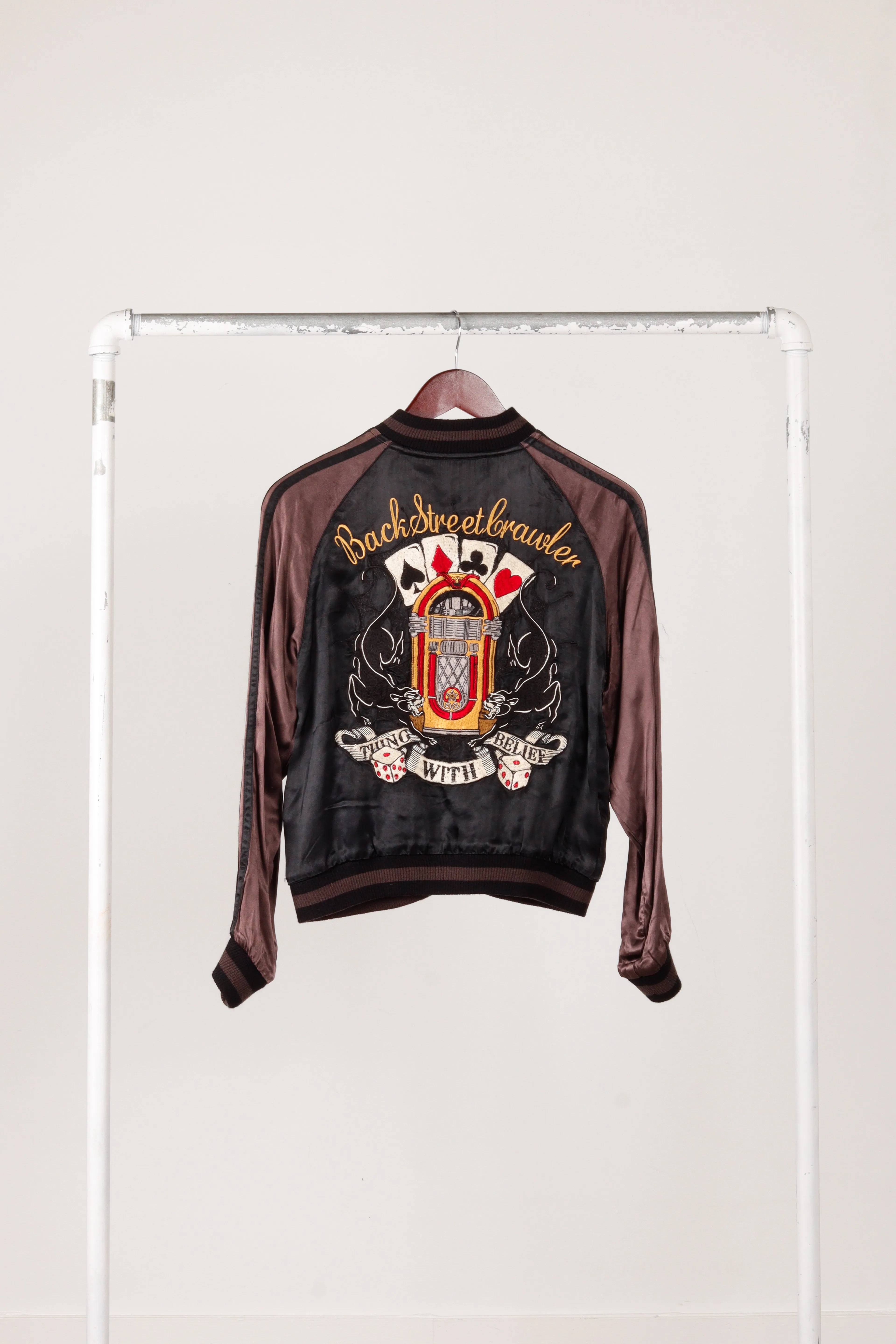 Vintage 90's Back Street Crawler 'Courage Summons' Reversible Sukajan Souvenir Jacket