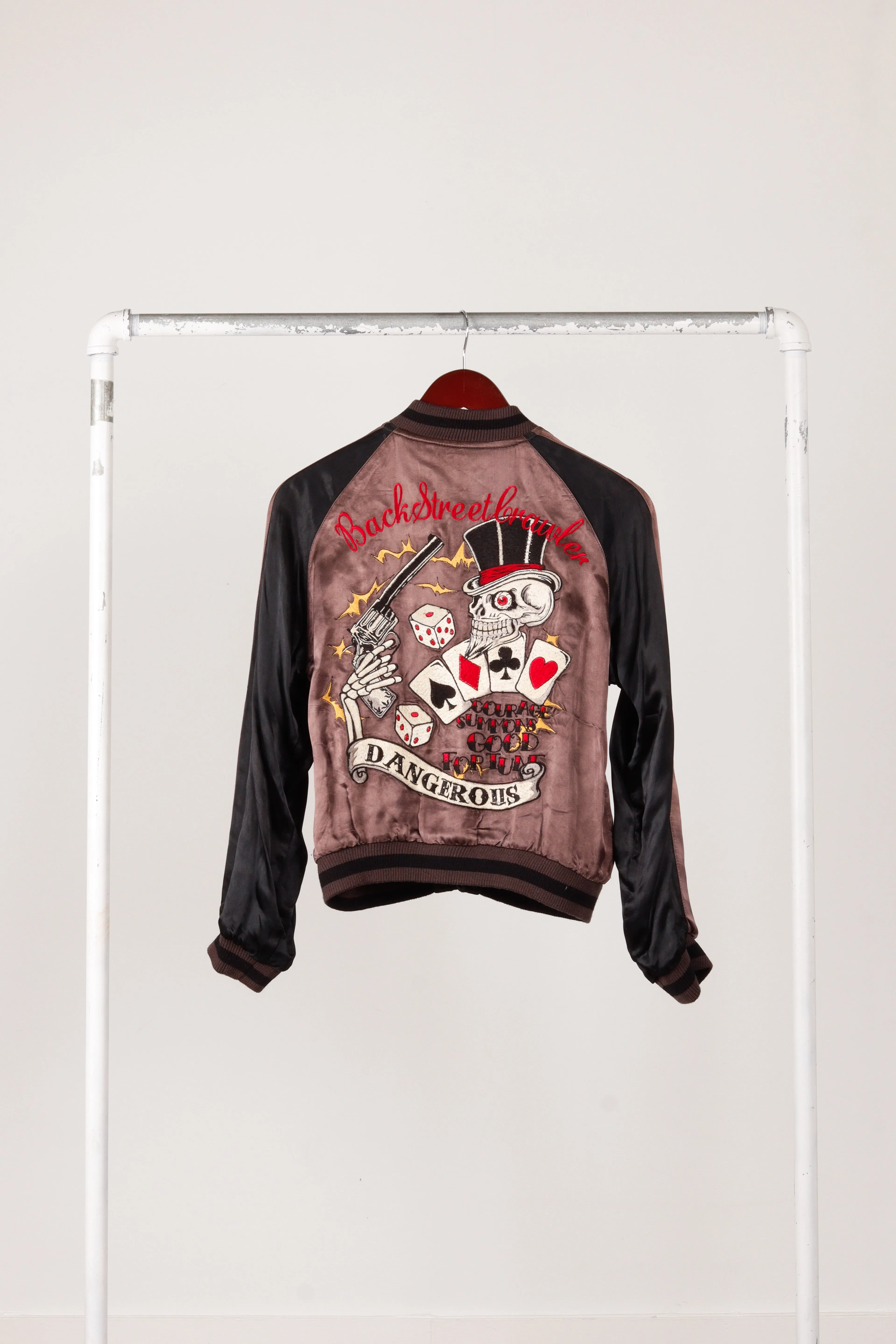 Vintage 90's Back Street Crawler 'Courage Summons' Reversible Sukajan Souvenir Jacket