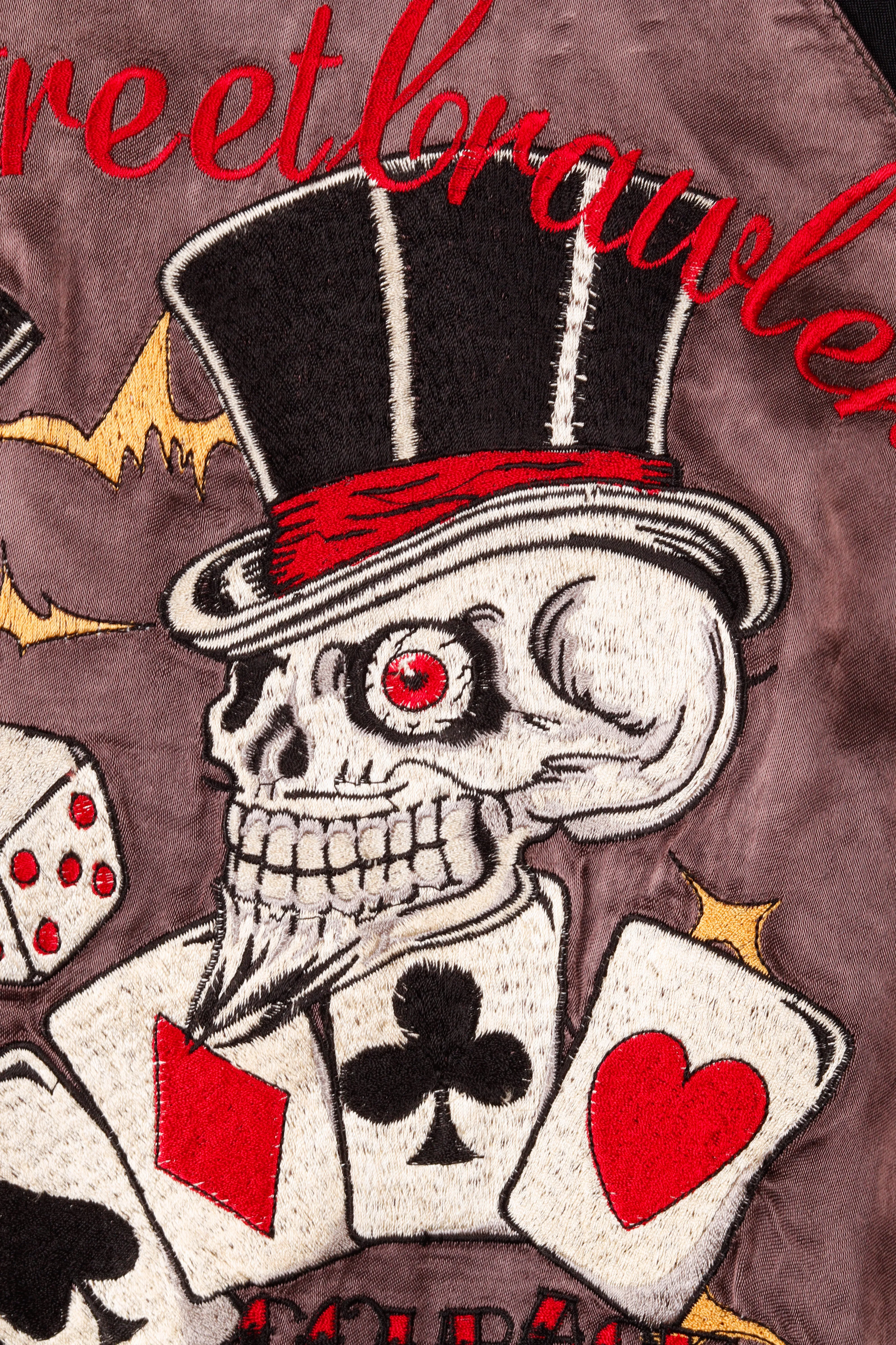 Vintage 90's Back Street Crawler 'Courage Summons' Reversible Sukajan Souvenir Jacket