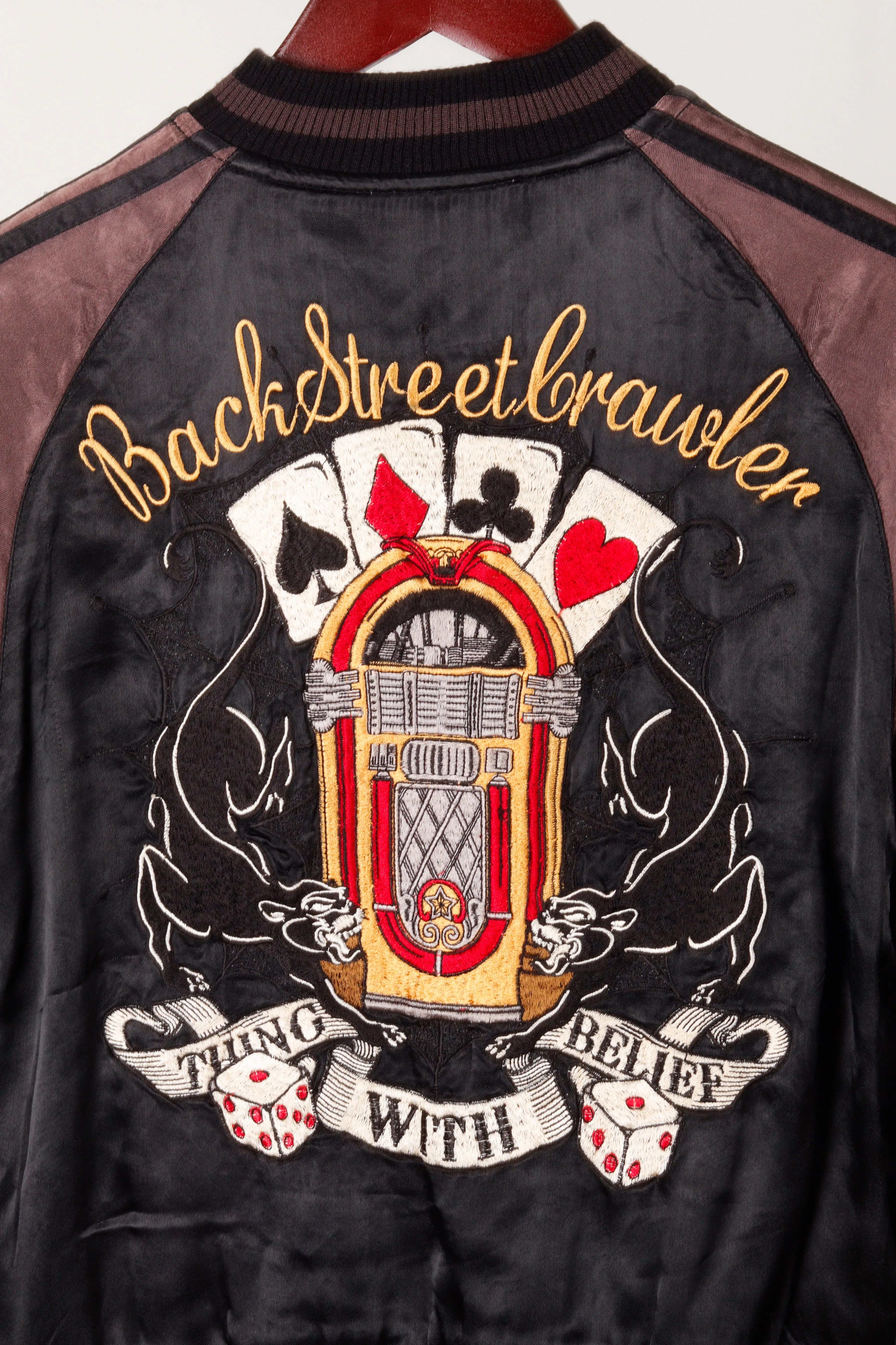 Vintage 90's Back Street Crawler 'Courage Summons' Reversible Sukajan Souvenir Jacket