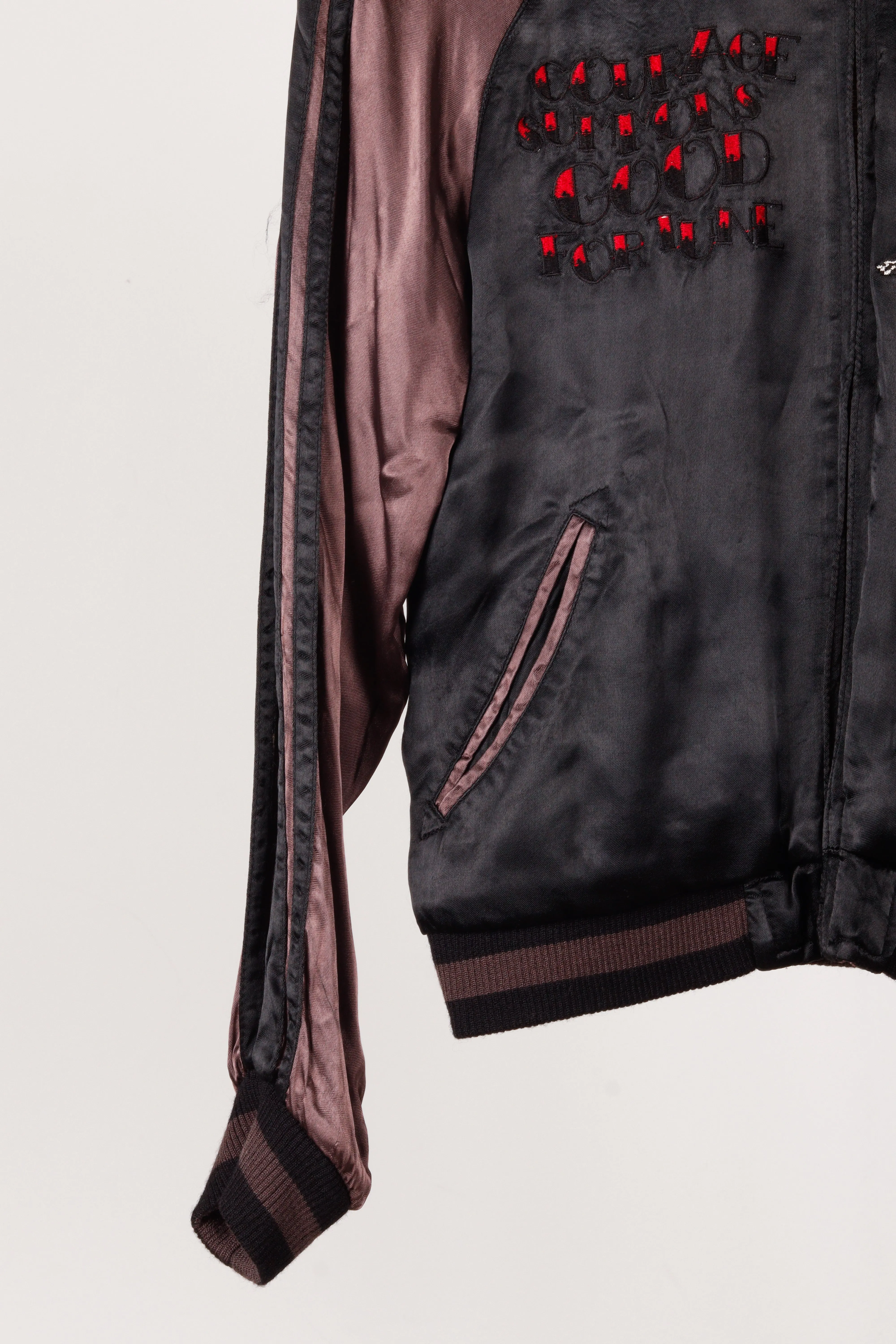 Vintage 90's Back Street Crawler 'Courage Summons' Reversible Sukajan Souvenir Jacket