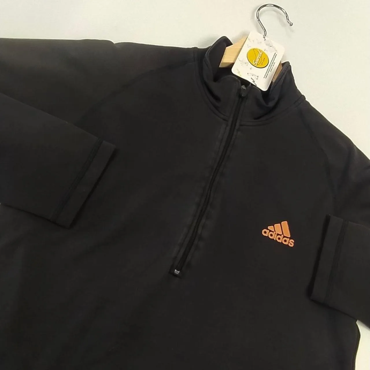 Vintage Adidas Equipment Quarter Zip Sweatshirt Embroidered Logo On Left Chest (M)