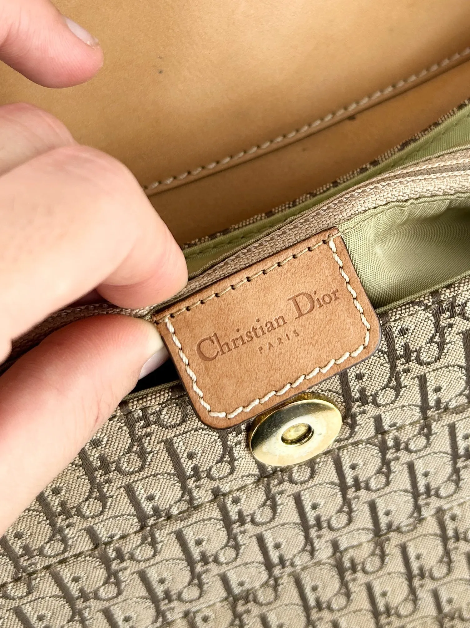 Vintage Christian Dior Monogram Columbus Street Chic Shoulder Bag (2002)