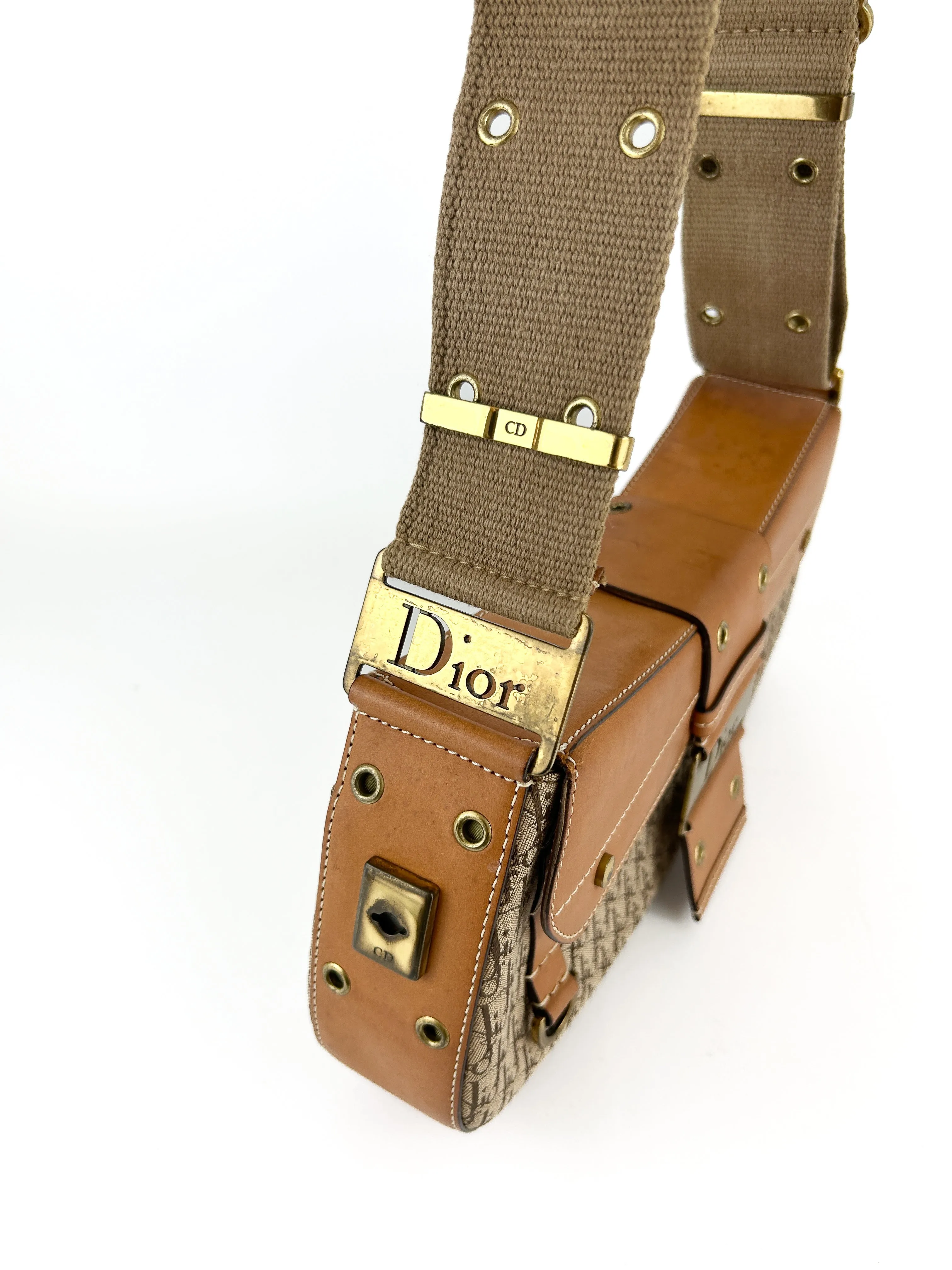 Vintage Christian Dior Monogram Columbus Street Chic Shoulder Bag (2002)