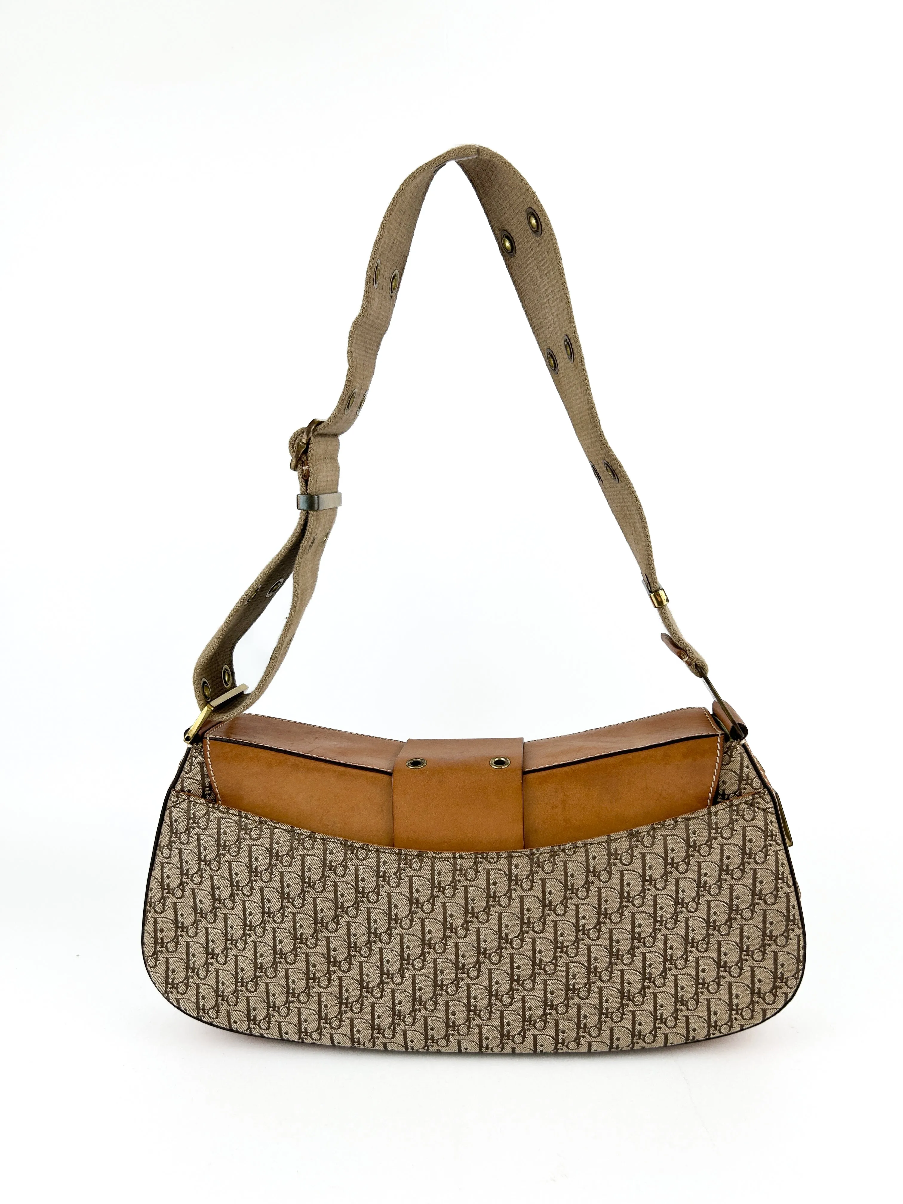 Vintage Christian Dior Monogram Columbus Street Chic Shoulder Bag (2002)