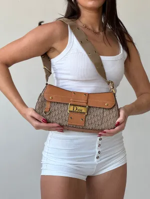 Vintage Christian Dior Monogram Columbus Street Chic Shoulder Bag (2002)
