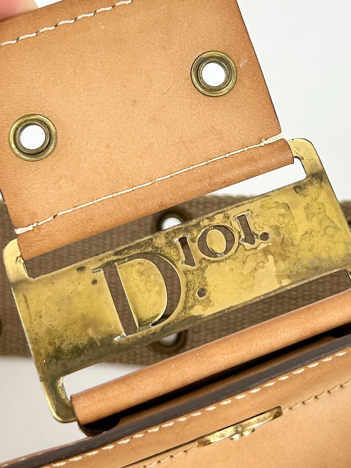 Vintage Christian Dior Monogram Columbus Street Chic Shoulder Bag (2002)