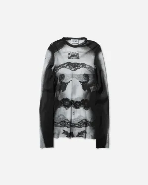 Women's Body Lace Marinire Top Black / Grey / White
