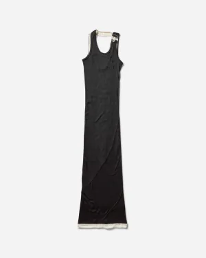 Women's Draped Double Dress Black