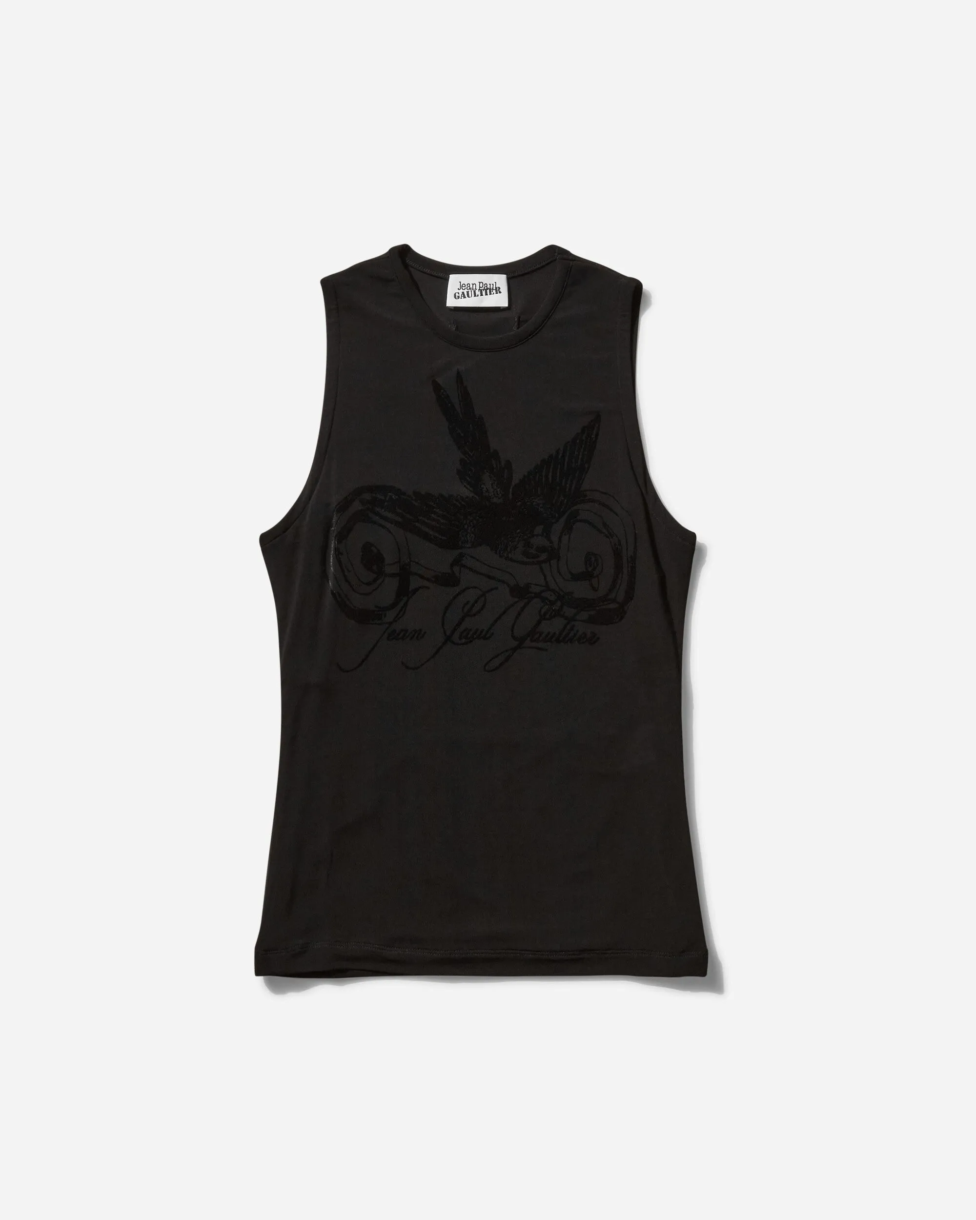 Women's Tattoo Viscose Jersey Tank Top Black